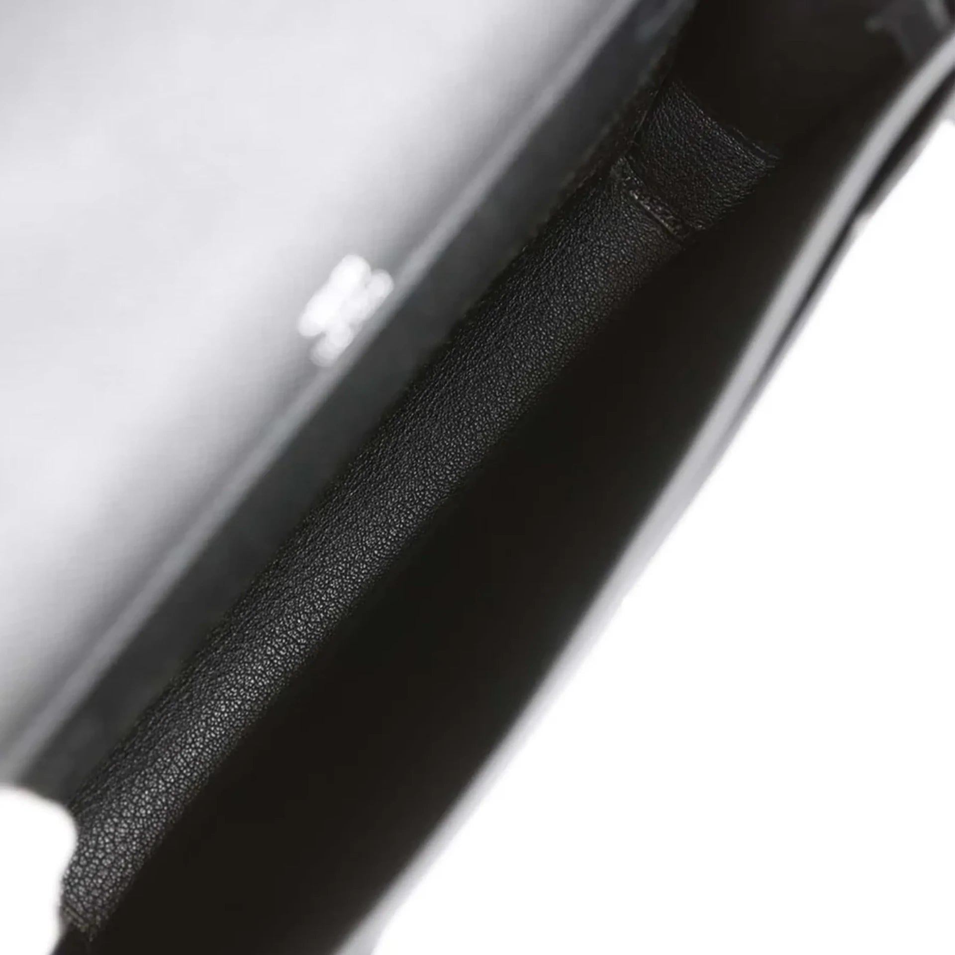 Hermès Kelly Depeches 25 Black Epsom Palladium Hardware
