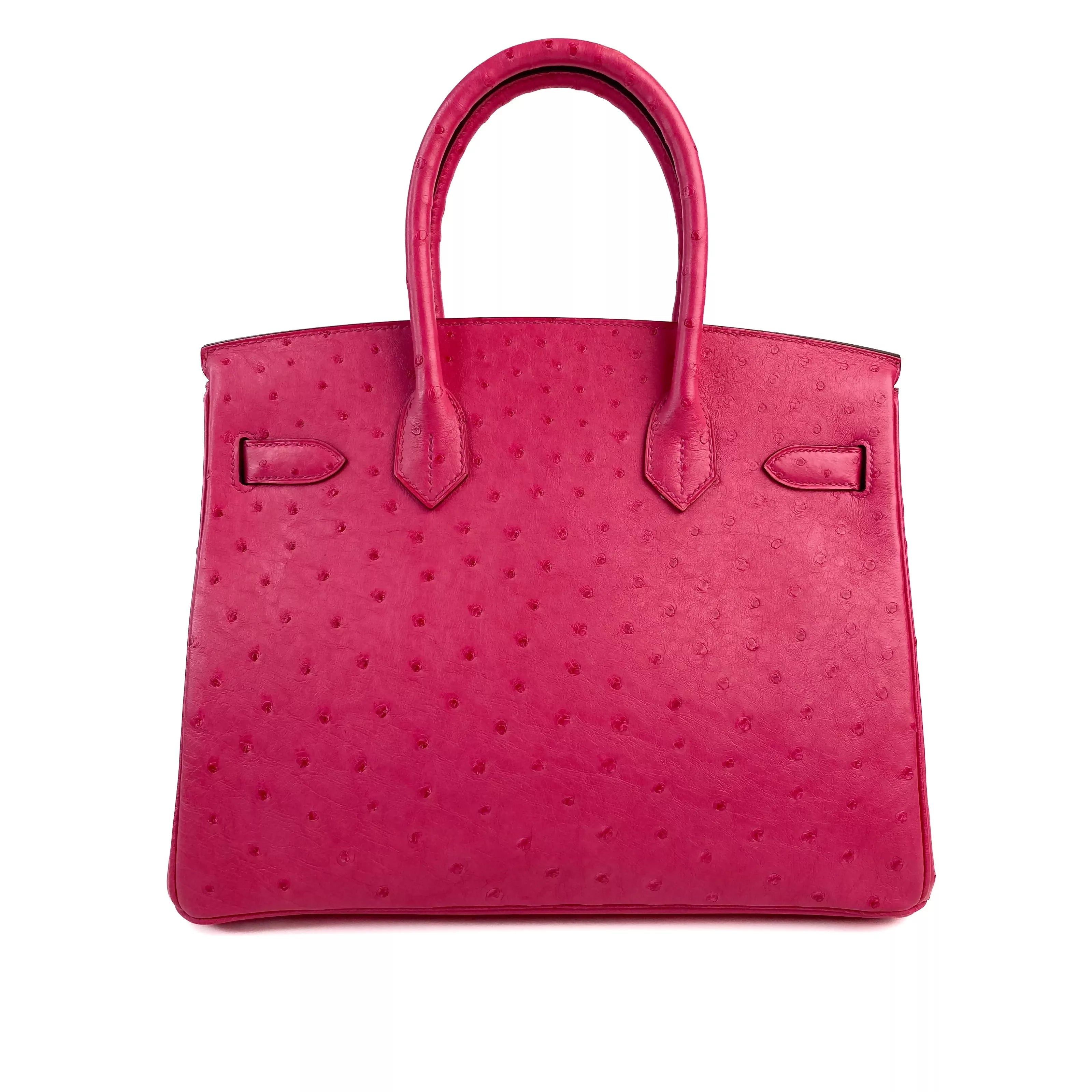 Hermes Birkin 30 Ostrich Fuchsia Pink PHW 3