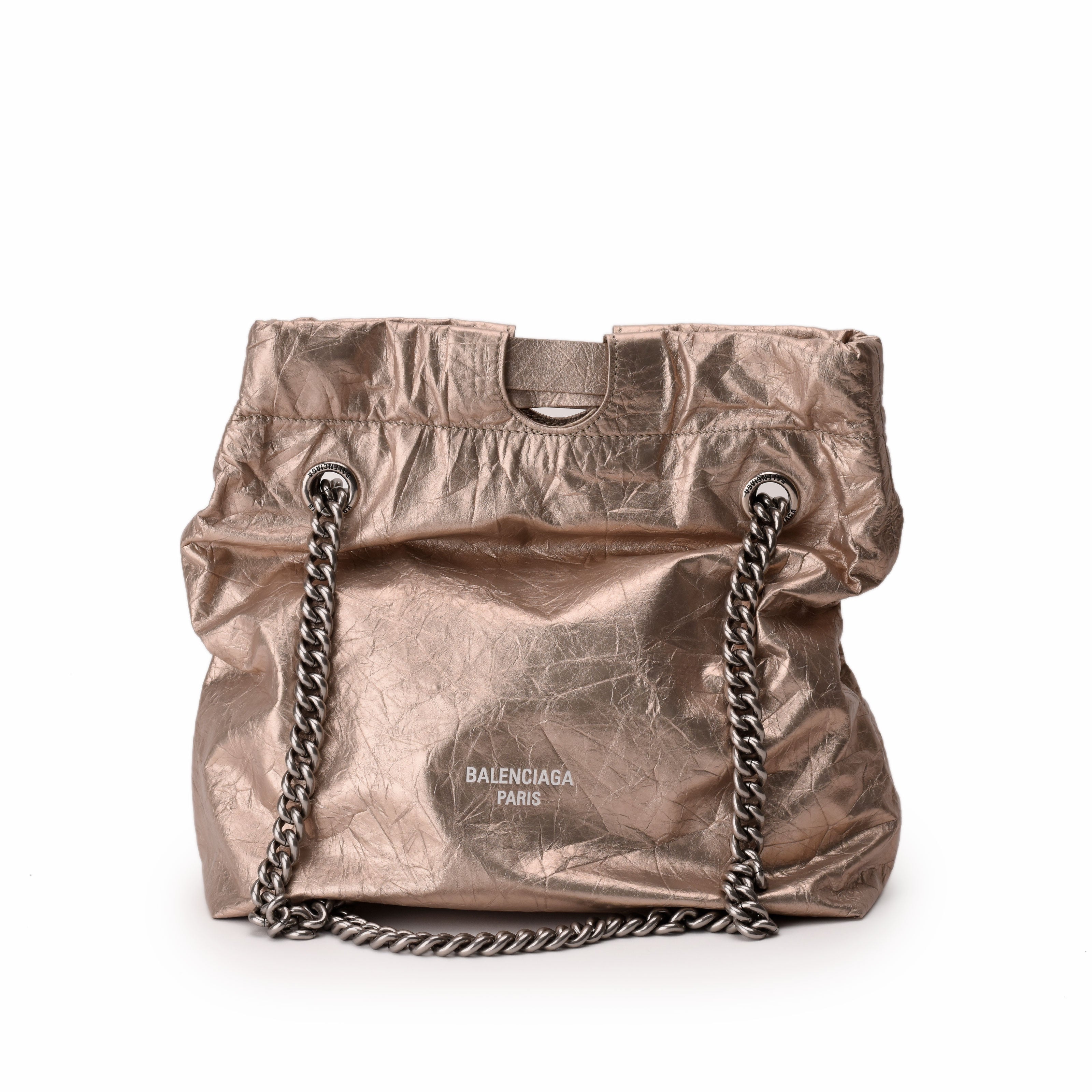 Balenciaga Crush Metallic Tote Bag Small