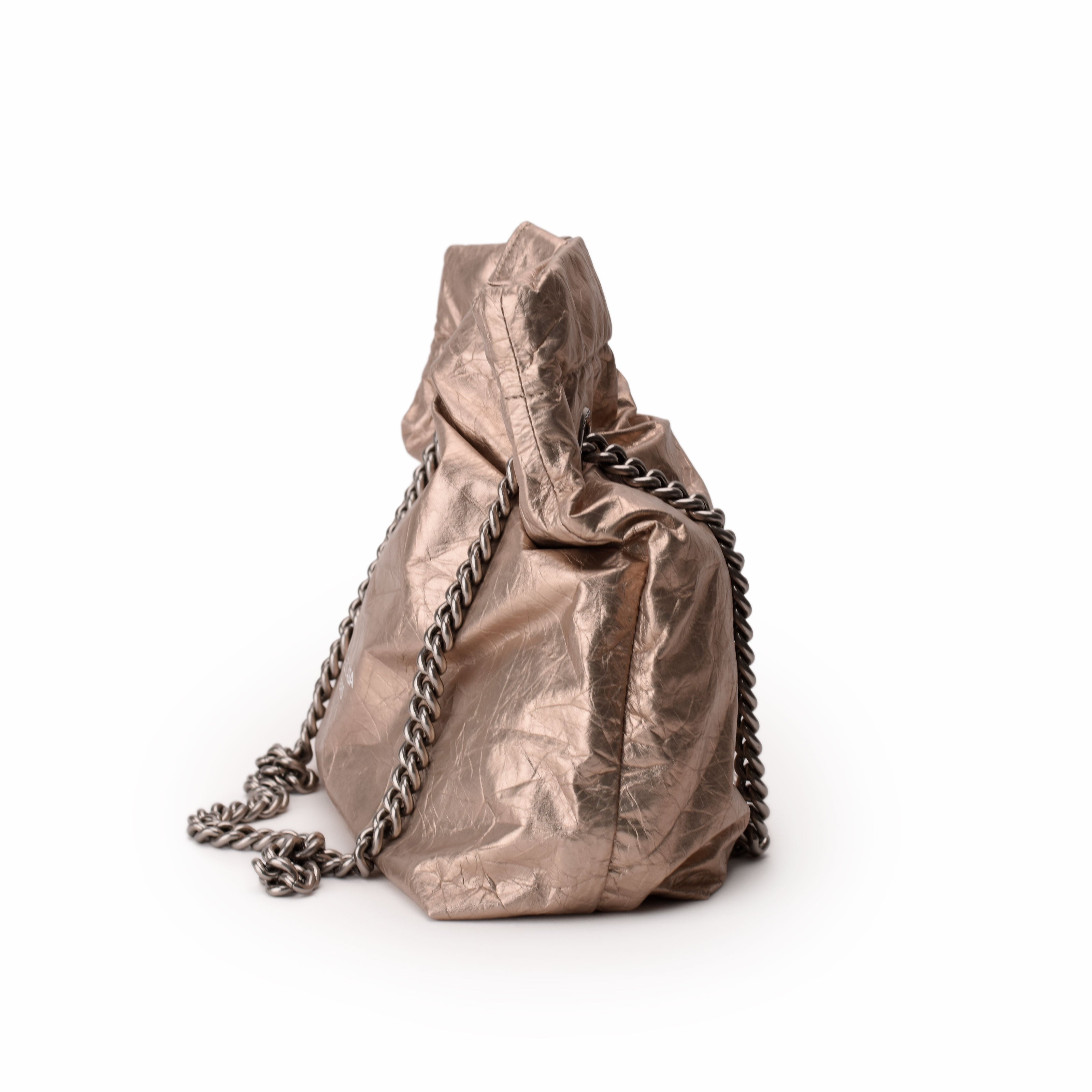 Balenciaga Crush Metallic Tote Bag Small