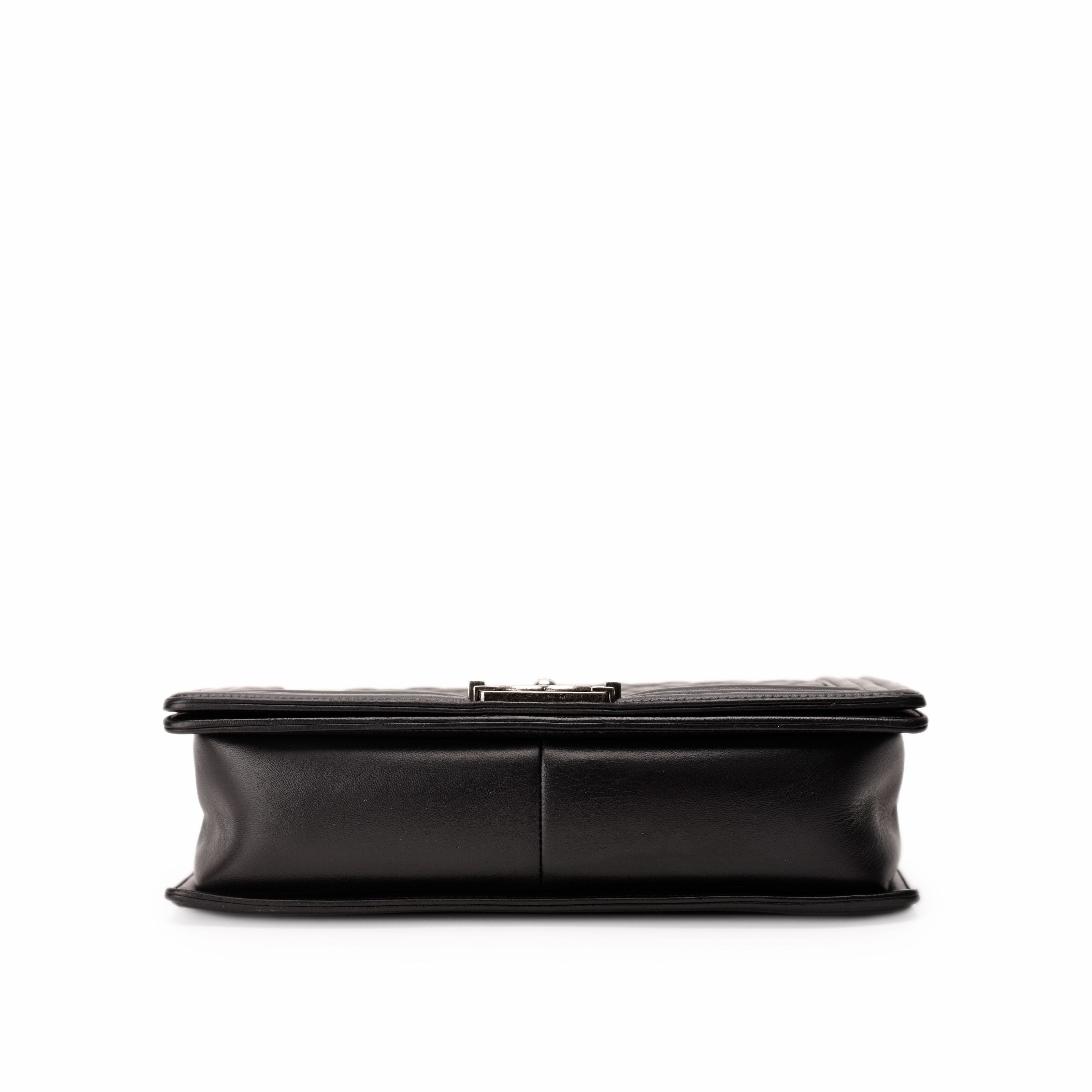 Chanel Boy New Medium Black Lambskin RHW