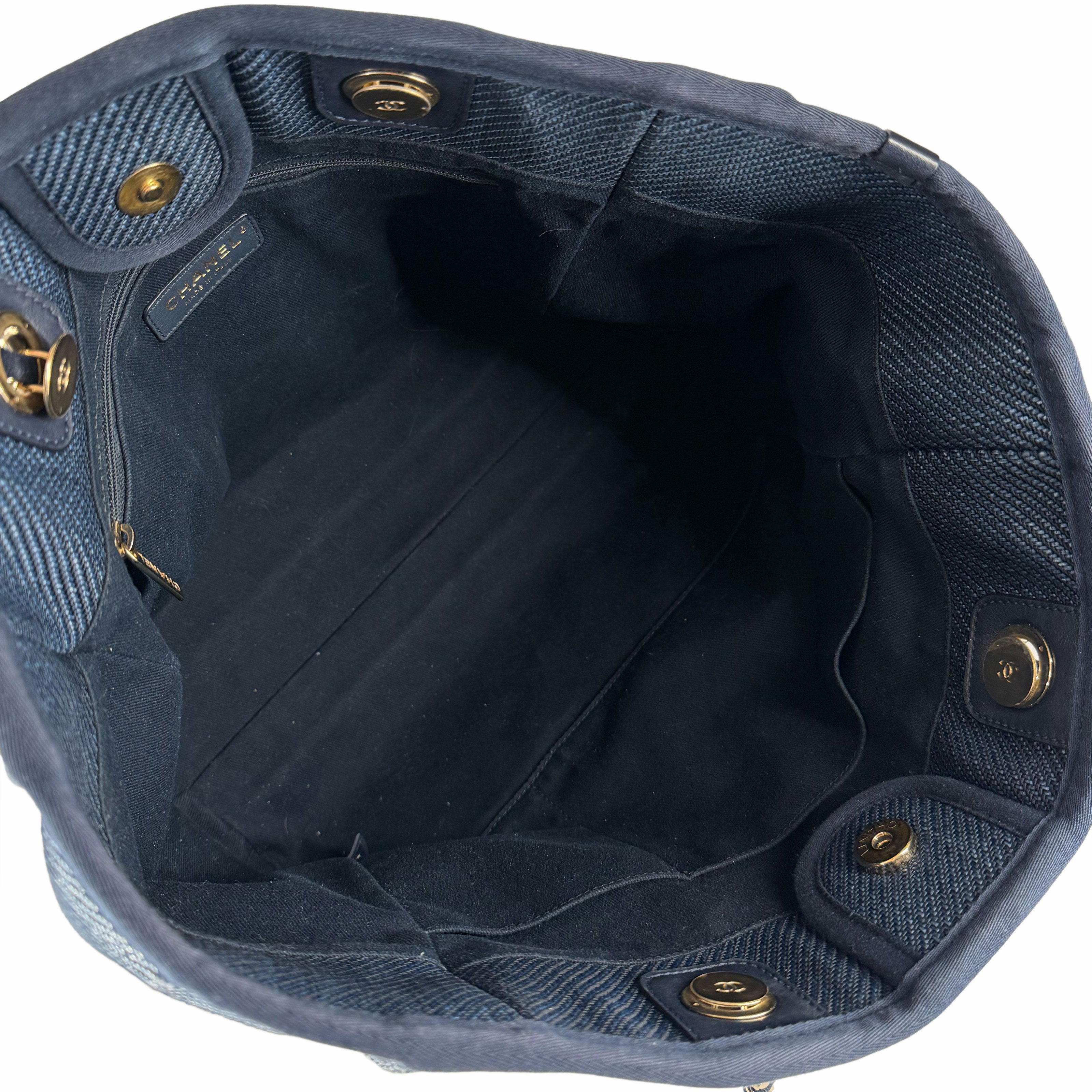 Chanel Deauville Denim Blue Tote Small