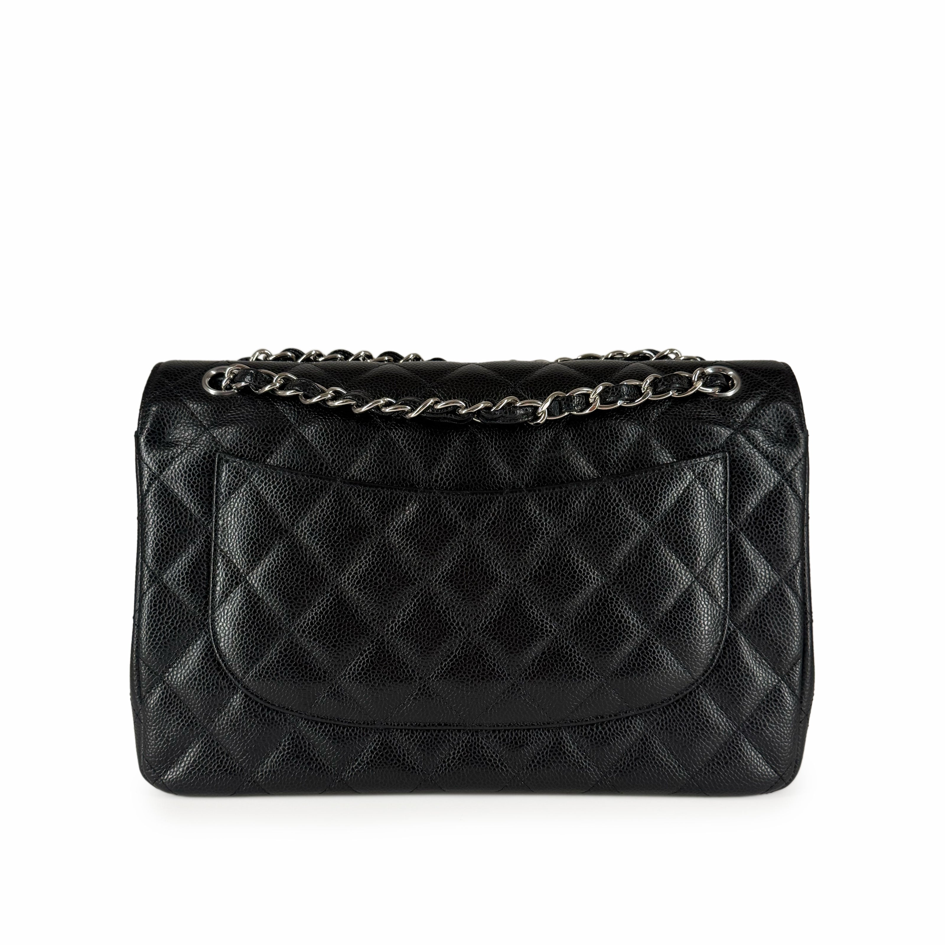 Chanel Timeless Jumbo Black Caviar SHW
