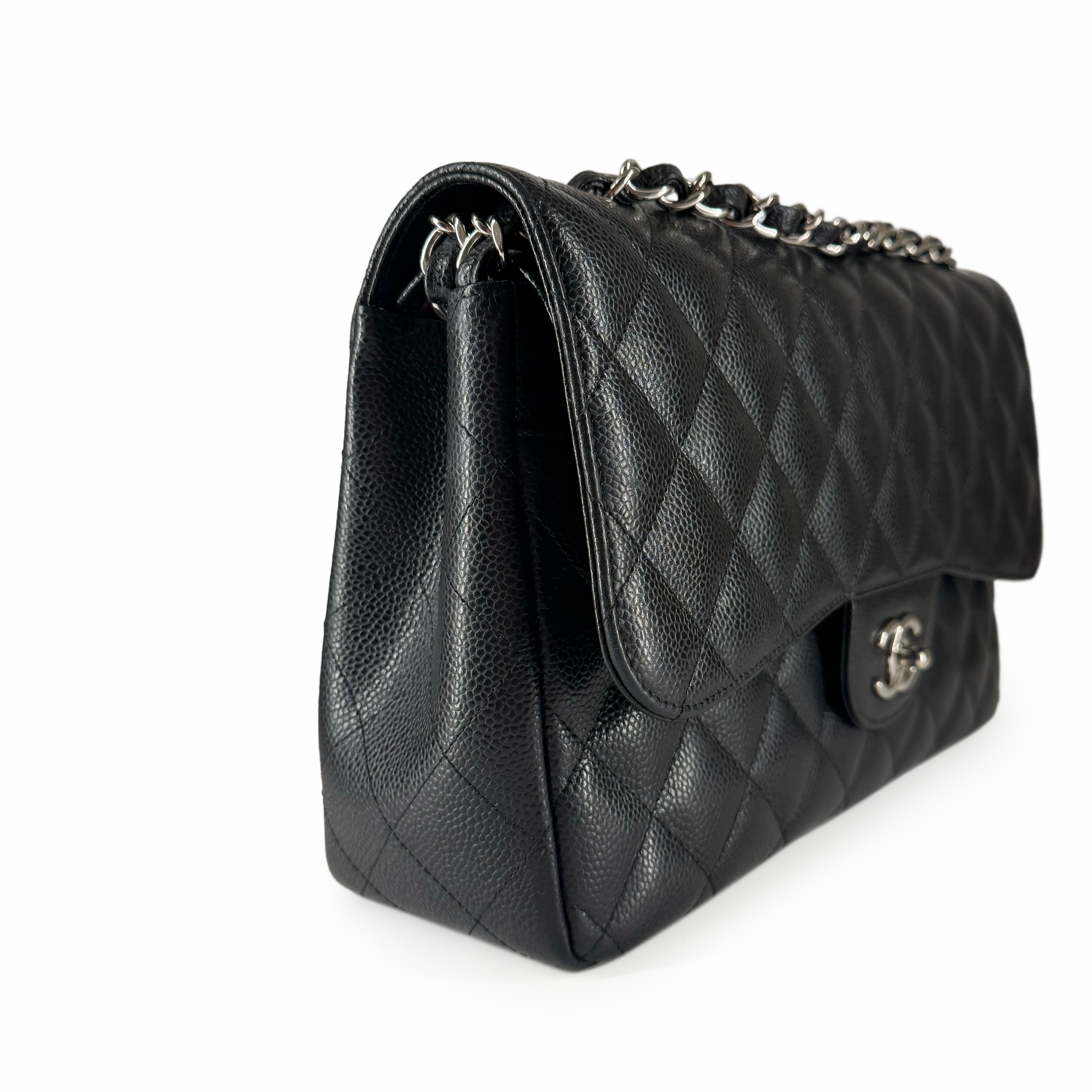 Chanel Timeless Jumbo Black Caviar SHW