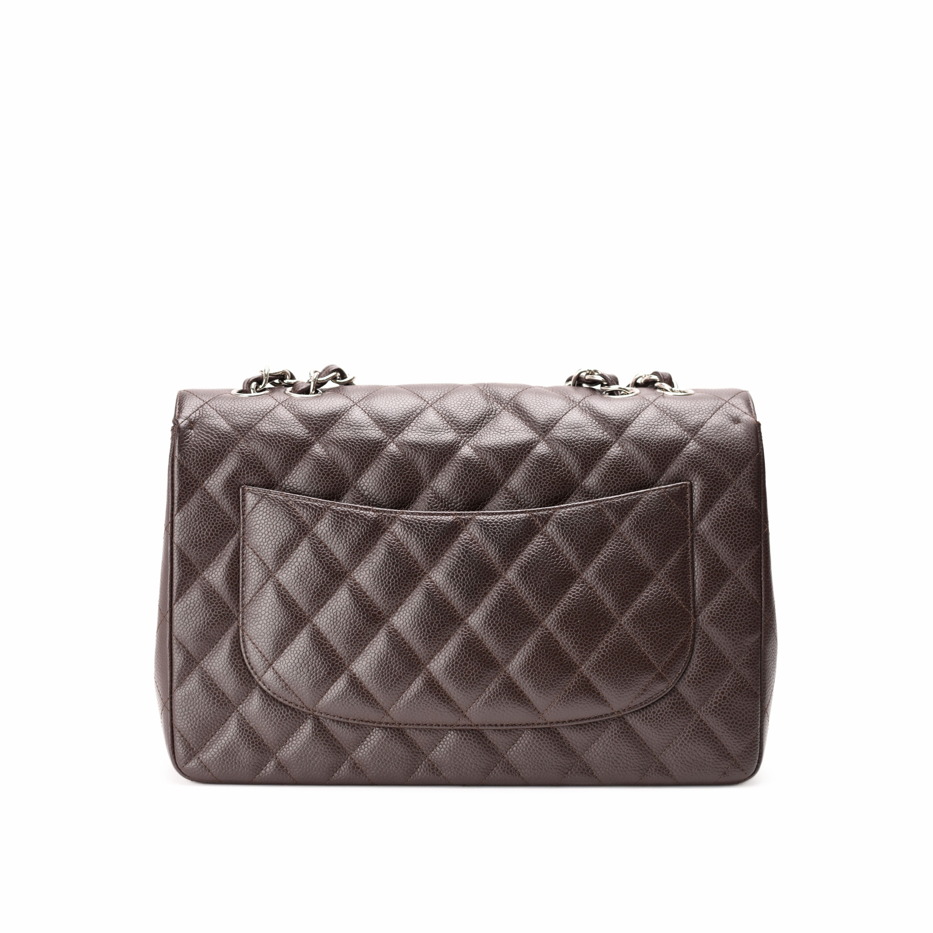 Chanel Timeless Jumbo Brown Caviar SHW
