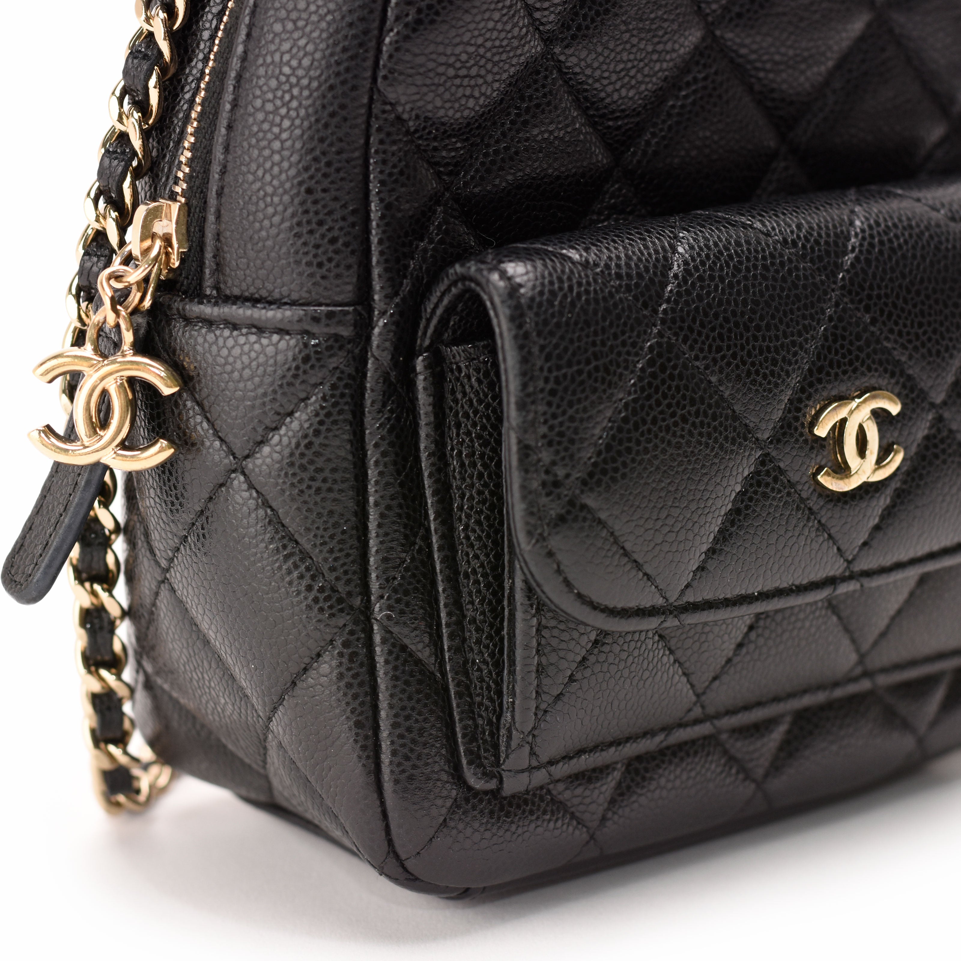 Chanel Matelasse Mini Backpack Black Caviar CHW
