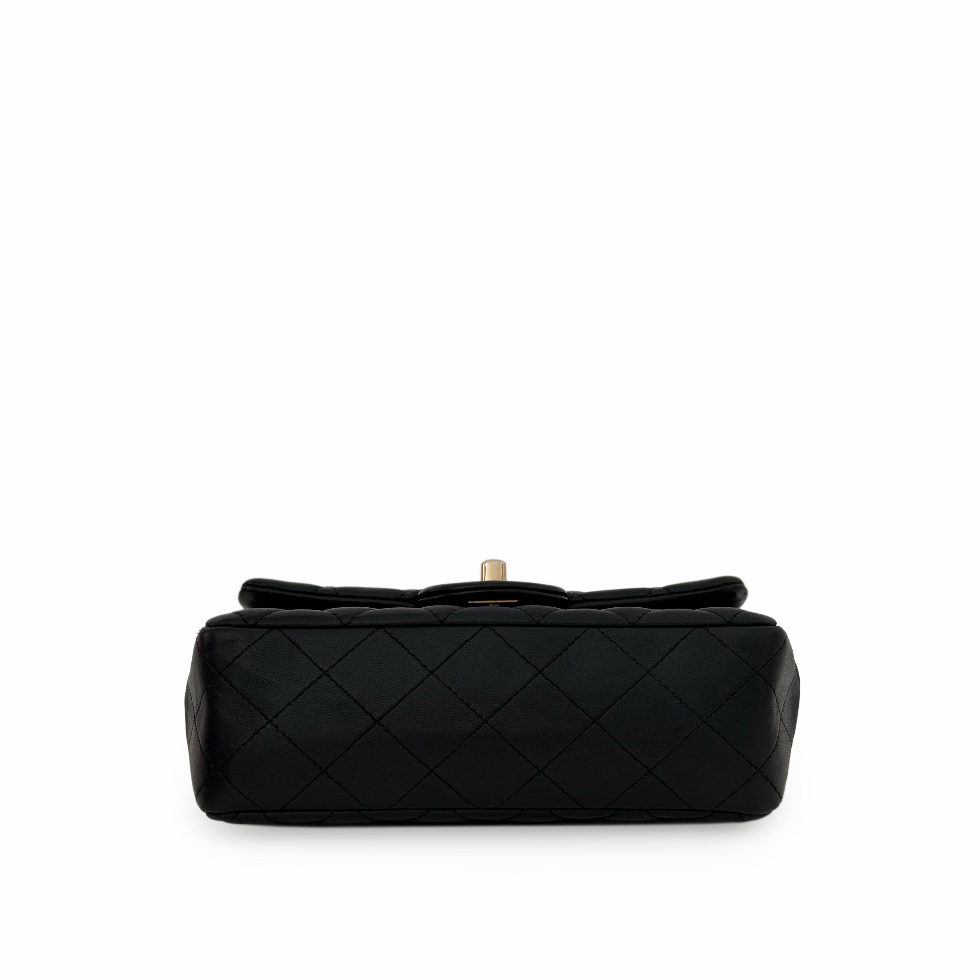 Chanel Mini Rectangular Classic Flap Bag Black Lambskin GBHW