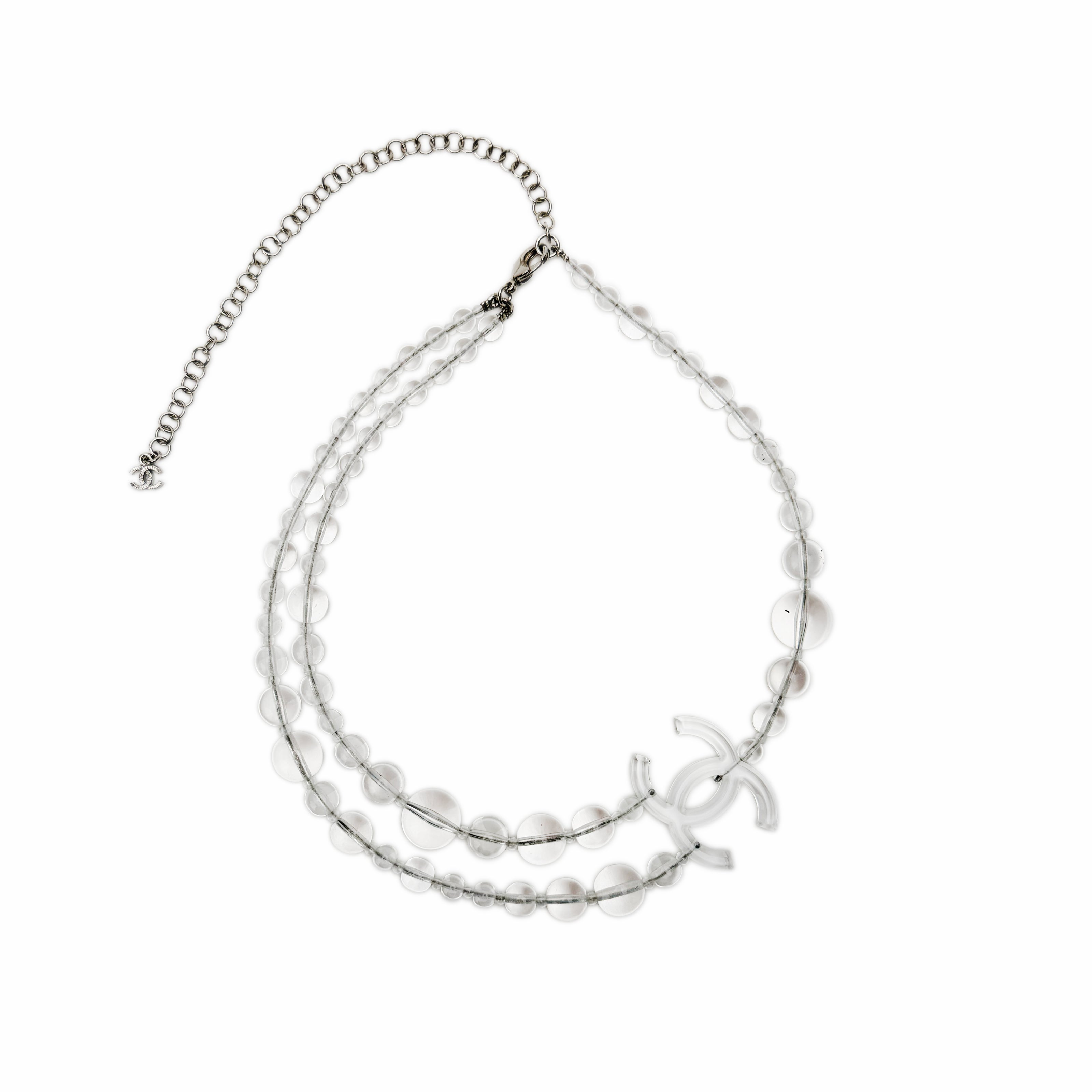 Chanel Transparent Pearl Choker Necklace