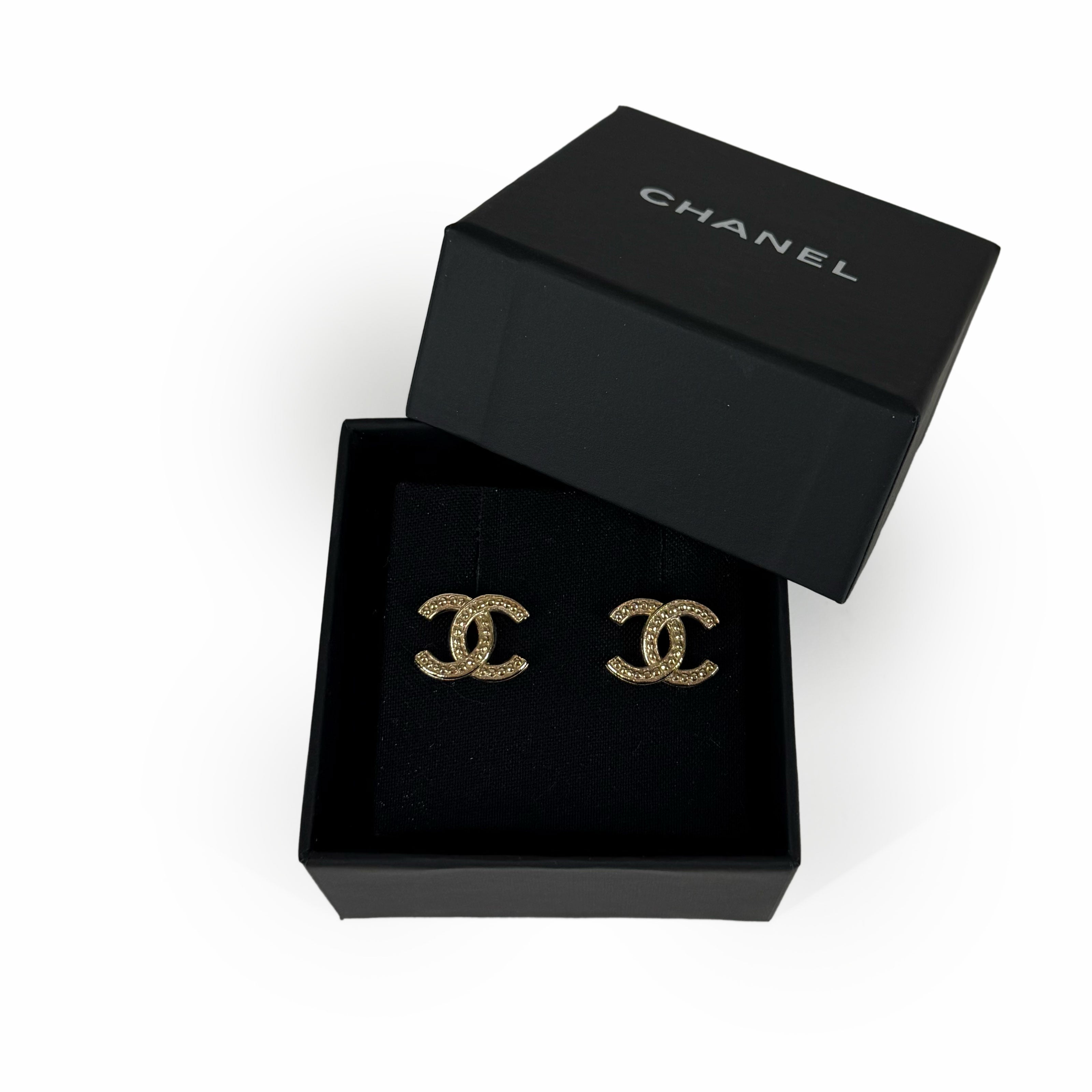 Chanel CC Champagne Earrings