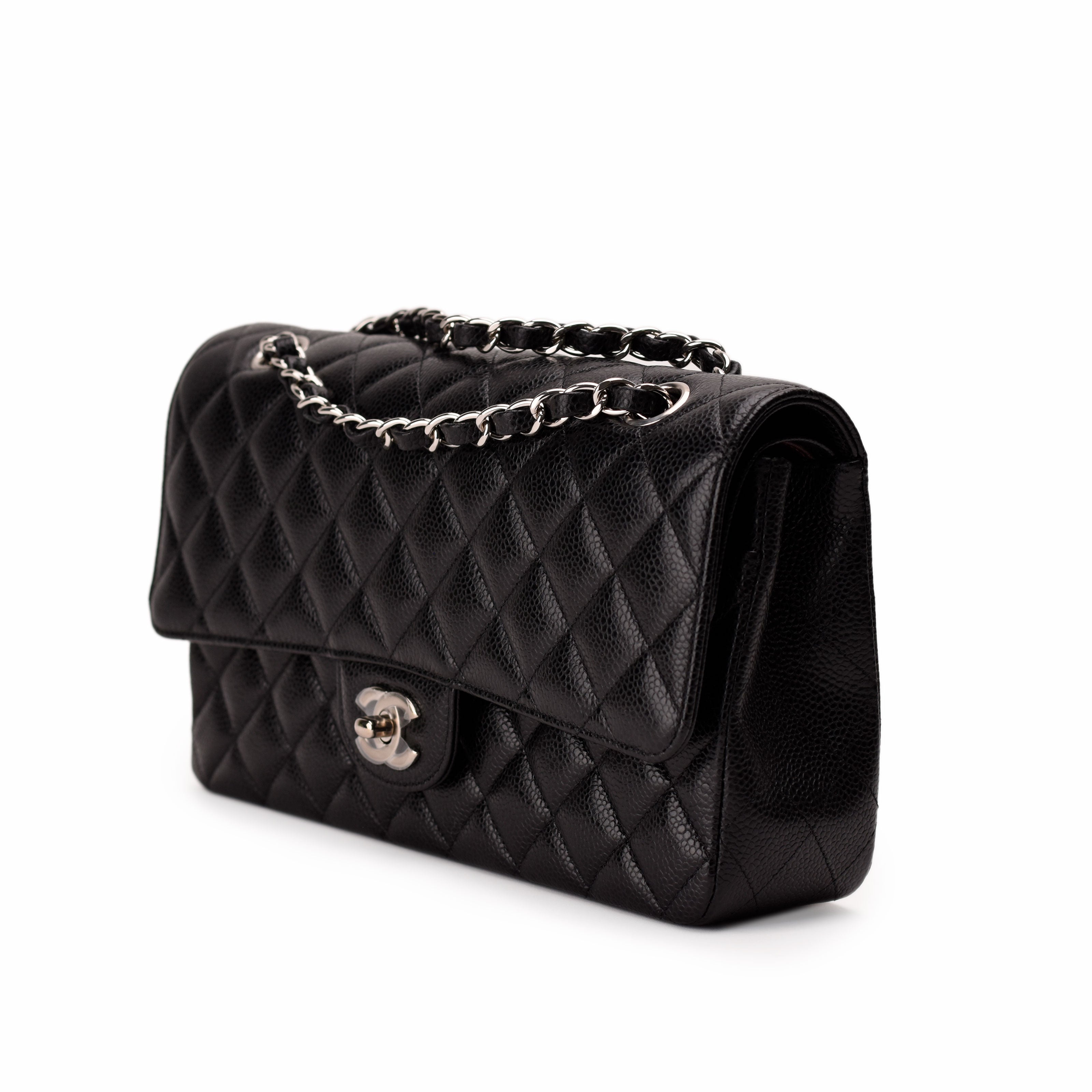 Chanel Timeless Medium Black Caviar SHW