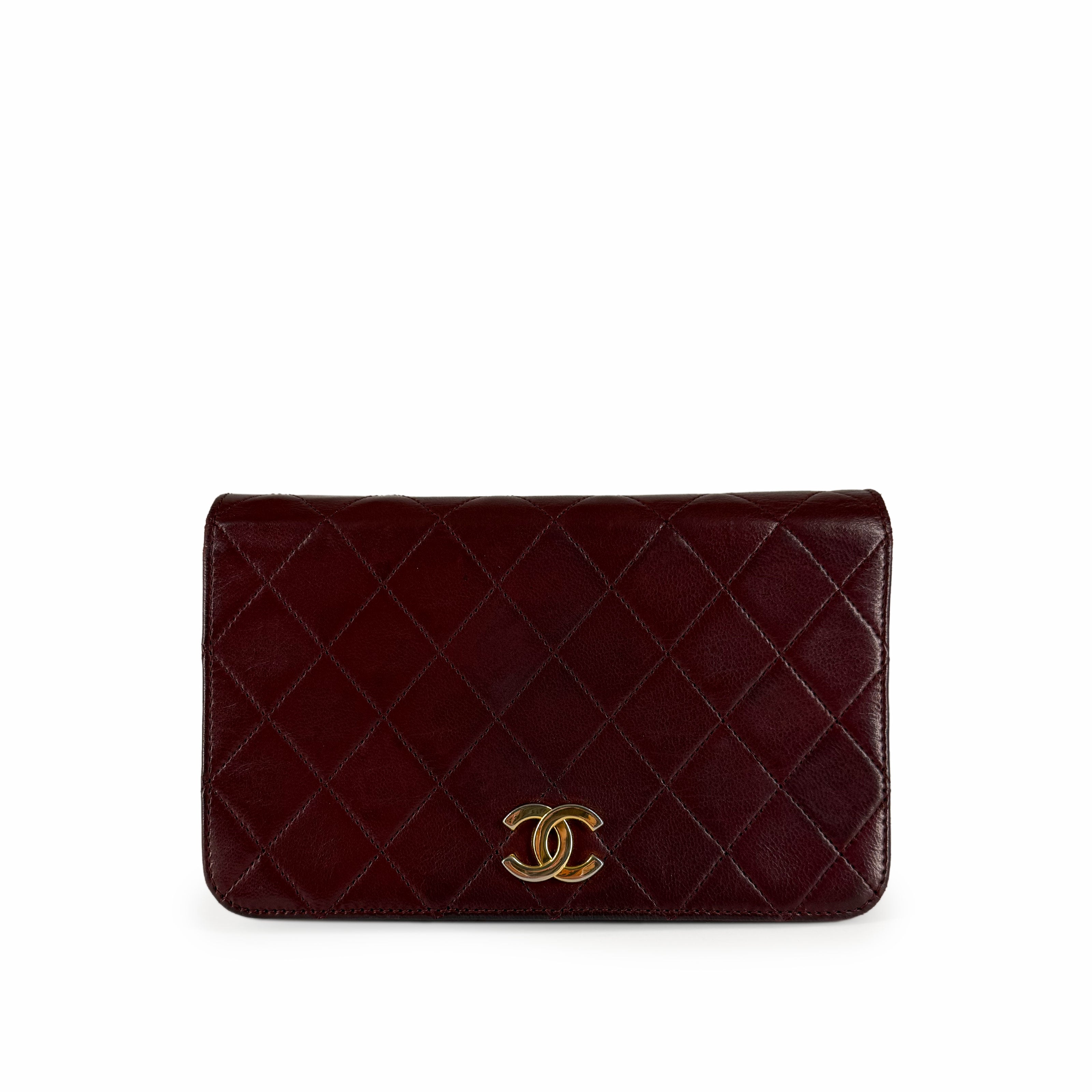 Chanel WOC Vintage Lambskin Burgundy GHW
