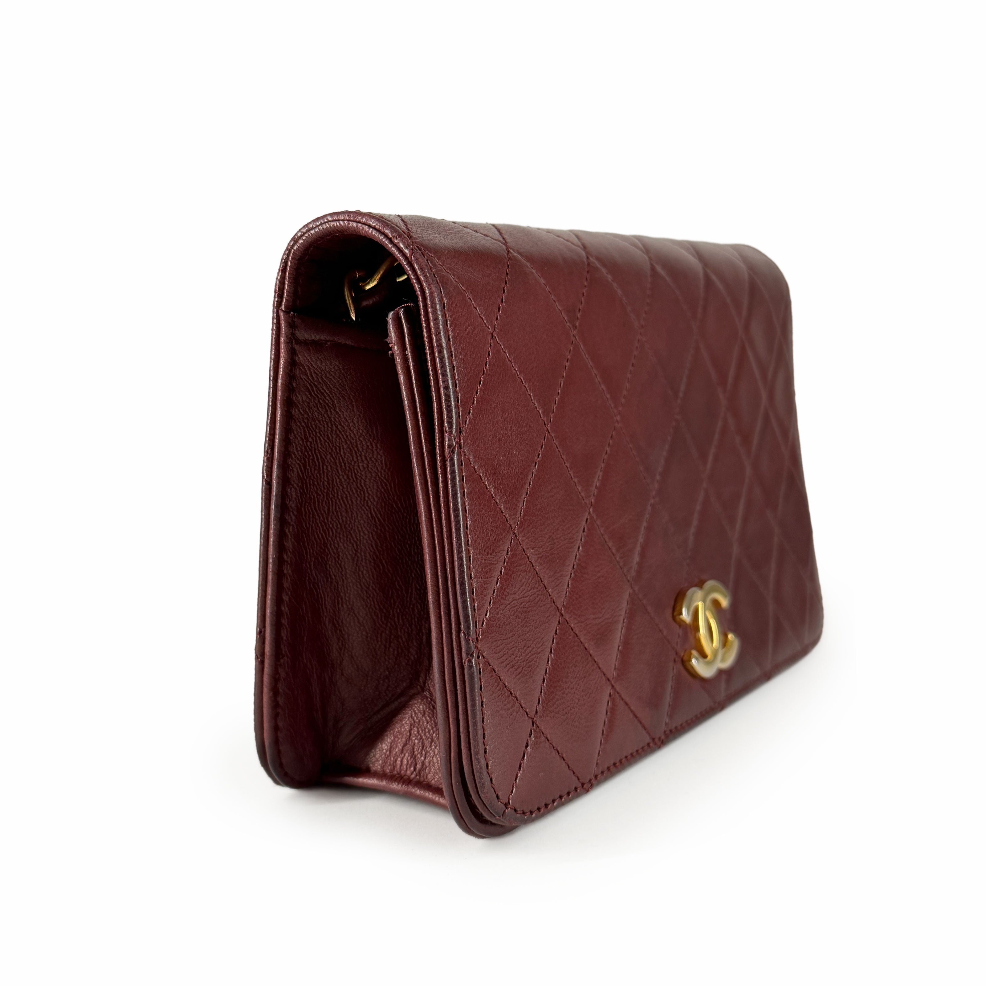 Chanel WOC Vintage Lambskin Burgundy GHW