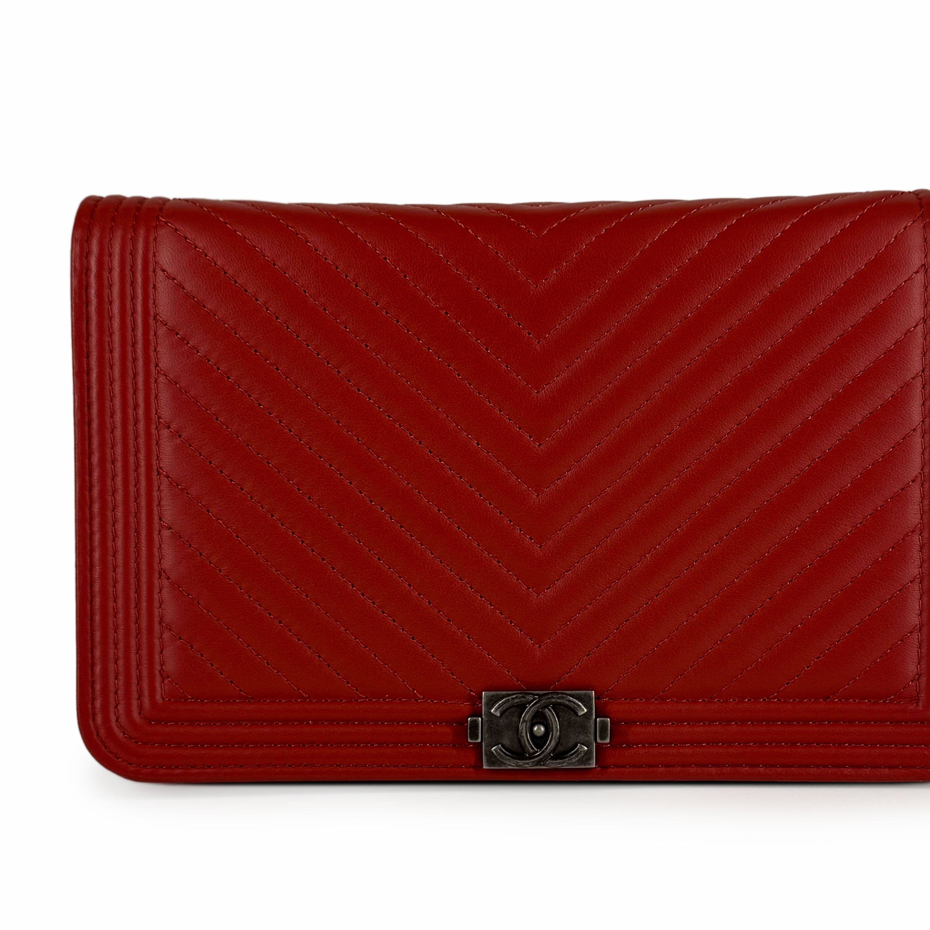 Chanel WOC Red Chevron RHW