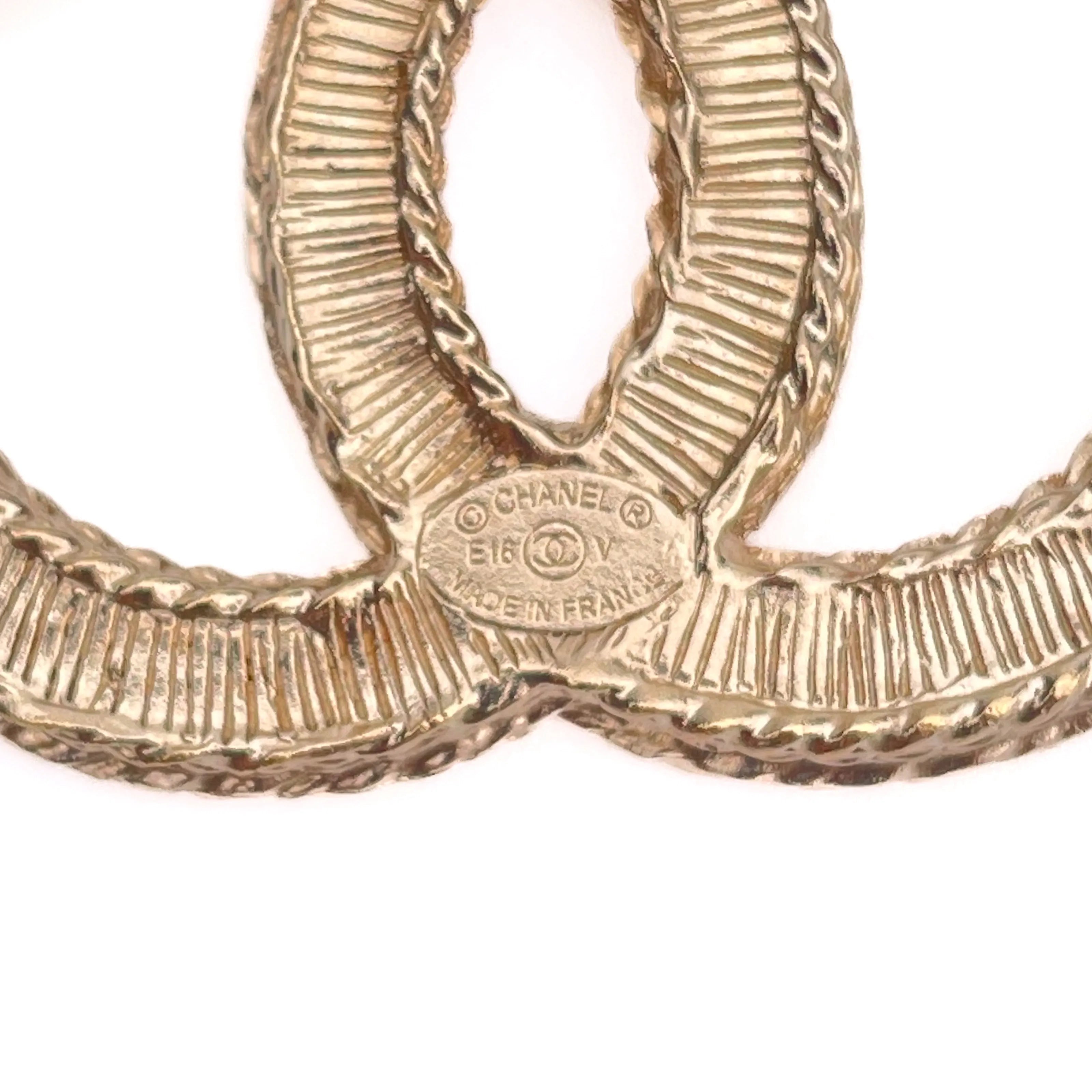 Chanel Gold-Tone Mini Pearl CC Brooch