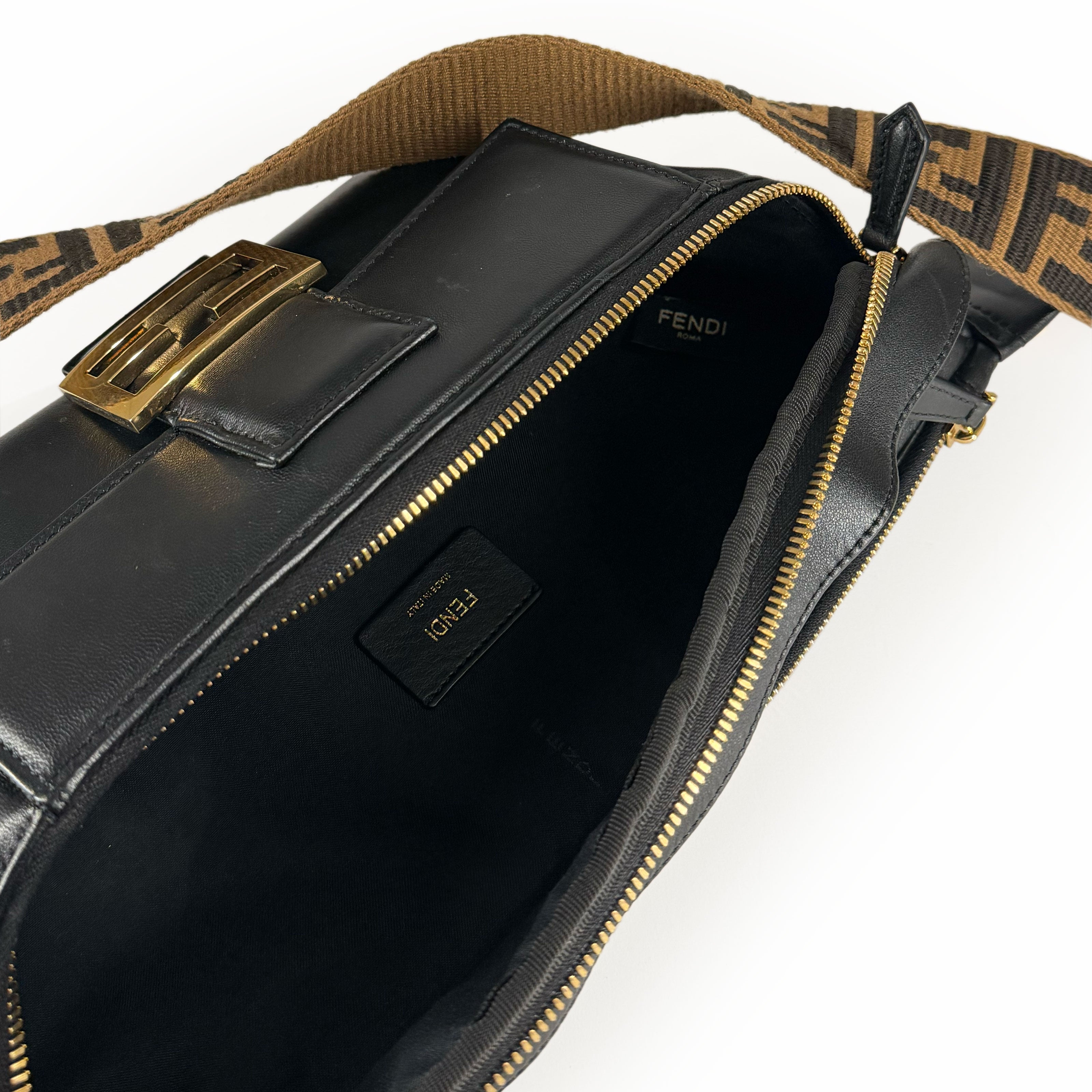 Fendi Nappa Apolo Baguette Bumbag Black