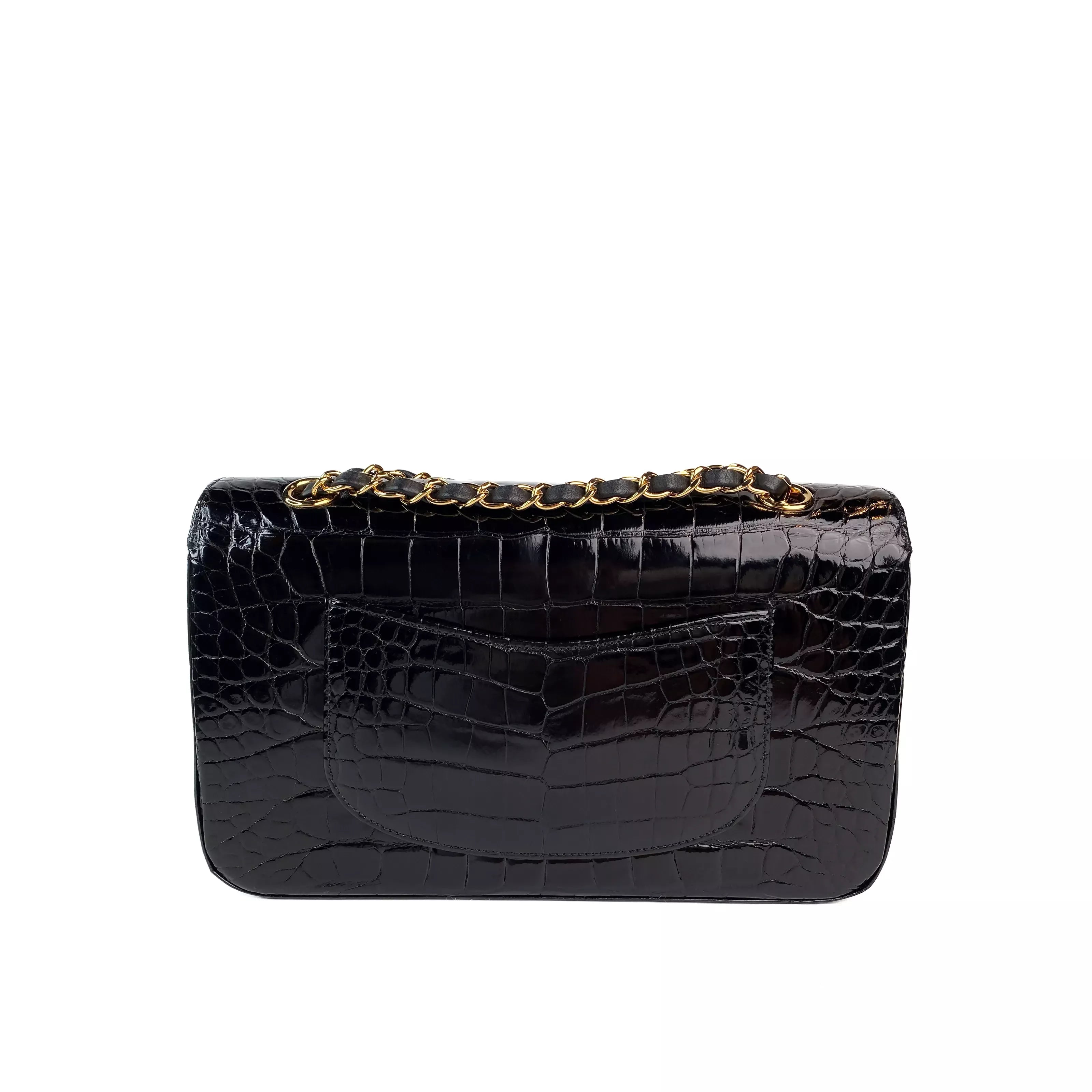 Chanel Timless Medium Double Flap in Black Alligator GHW 3