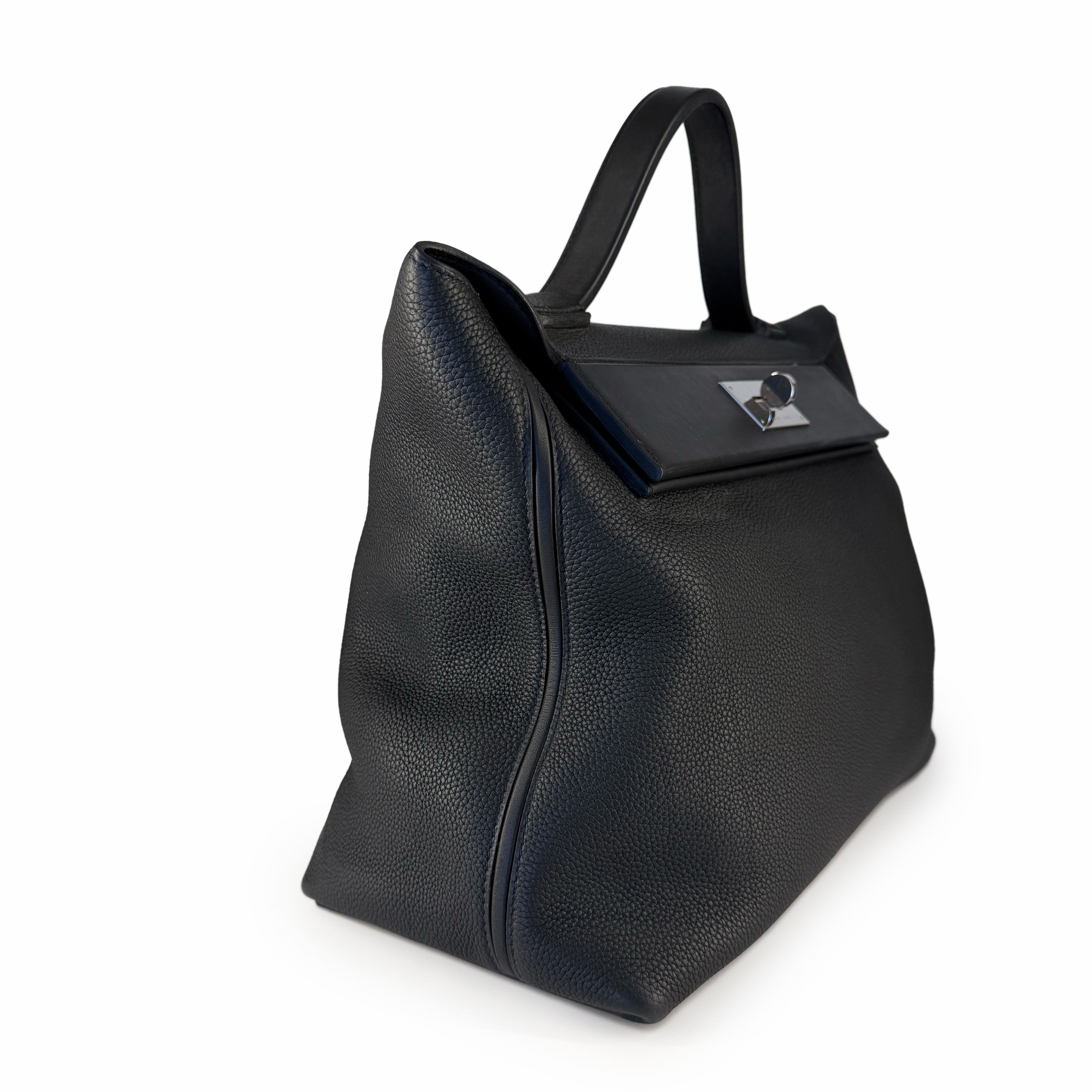 Hermès 24/24 35 Black Clemence PHW