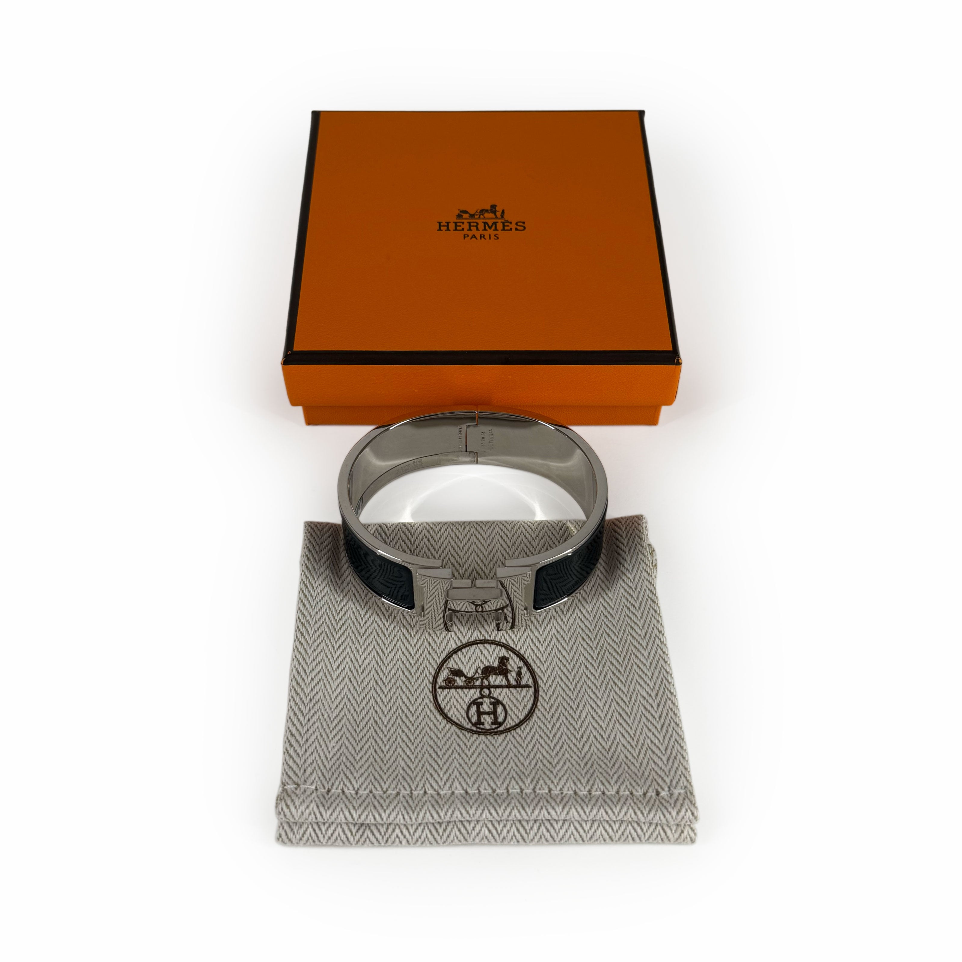 Hermès Clic Clac H Bracelet Black