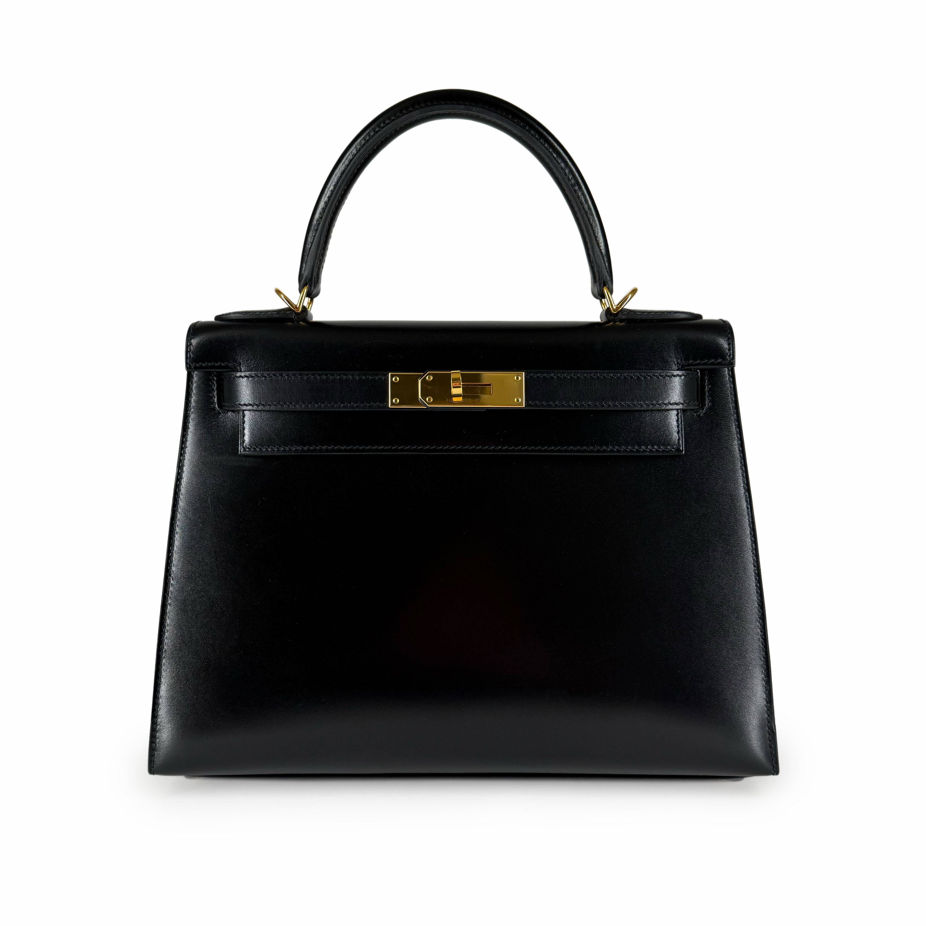 Hermès Kelly 28 Box Leather Black GHW