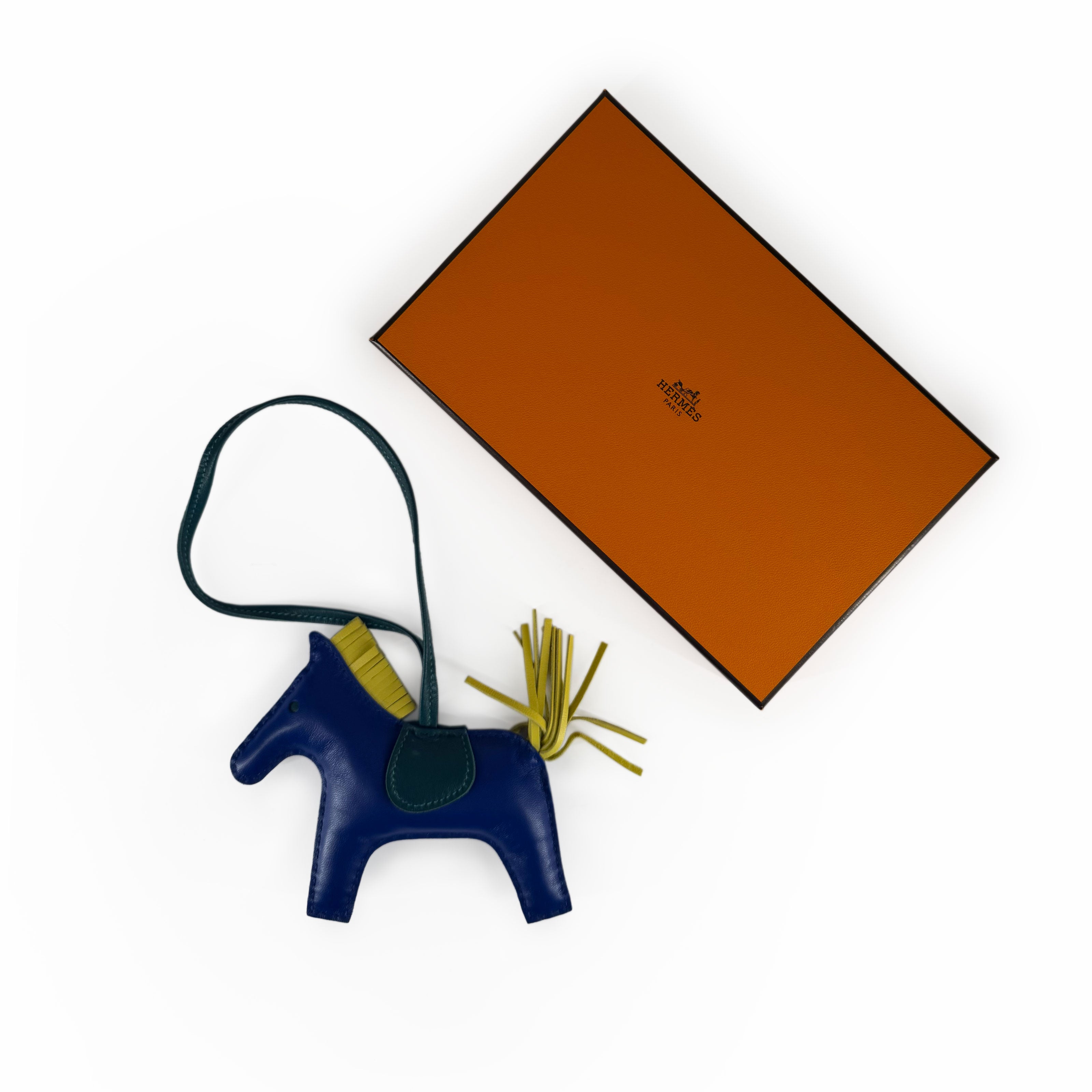 Hermès Rodeo MM Charm Blue