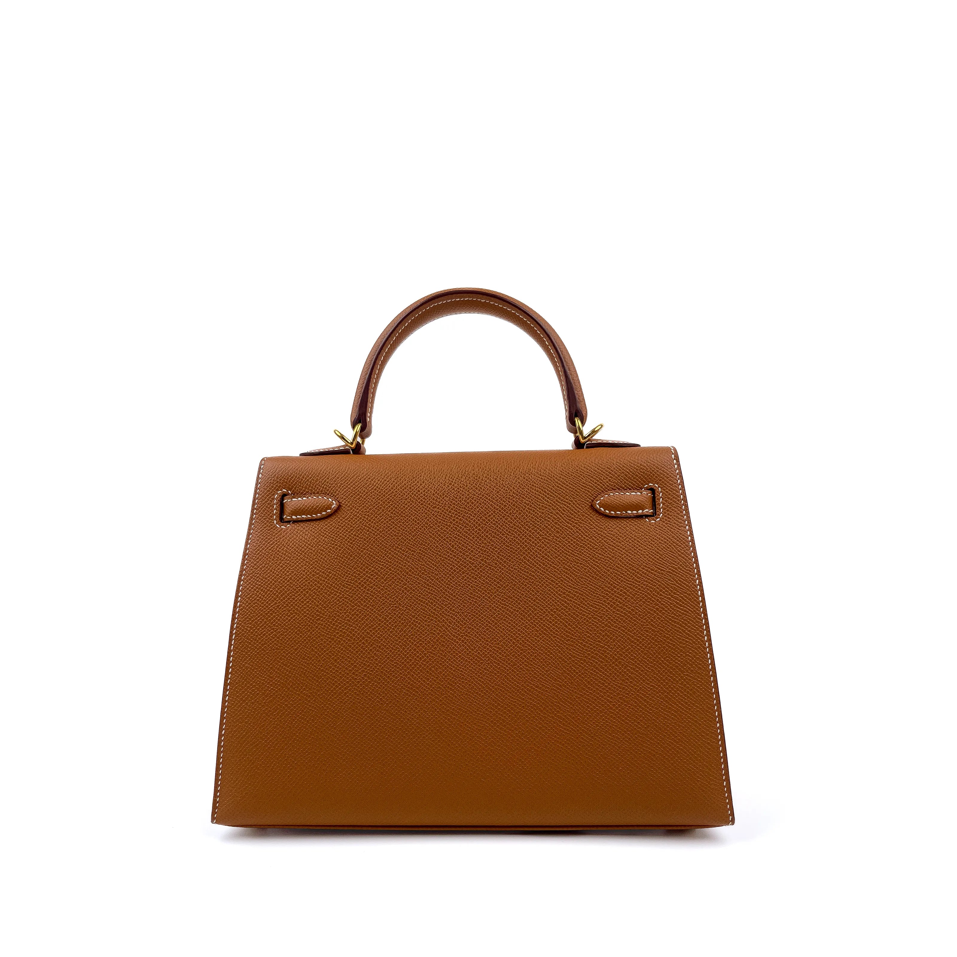 Hermès Kelly 25 Sellier Gold Epsom with Gold Hardware