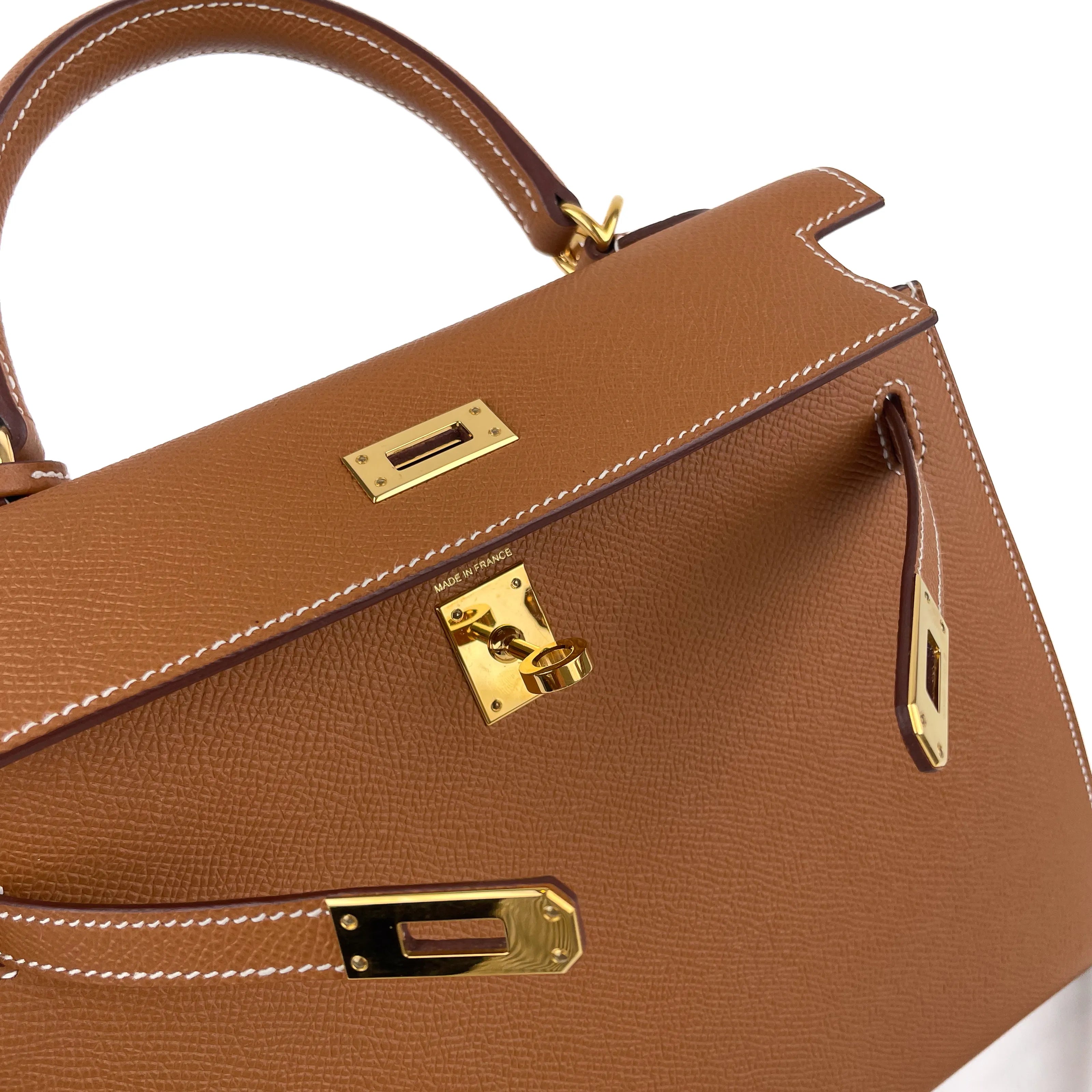 Hermès Kelly 25 Sellier Gold Epsom with Gold Hardware