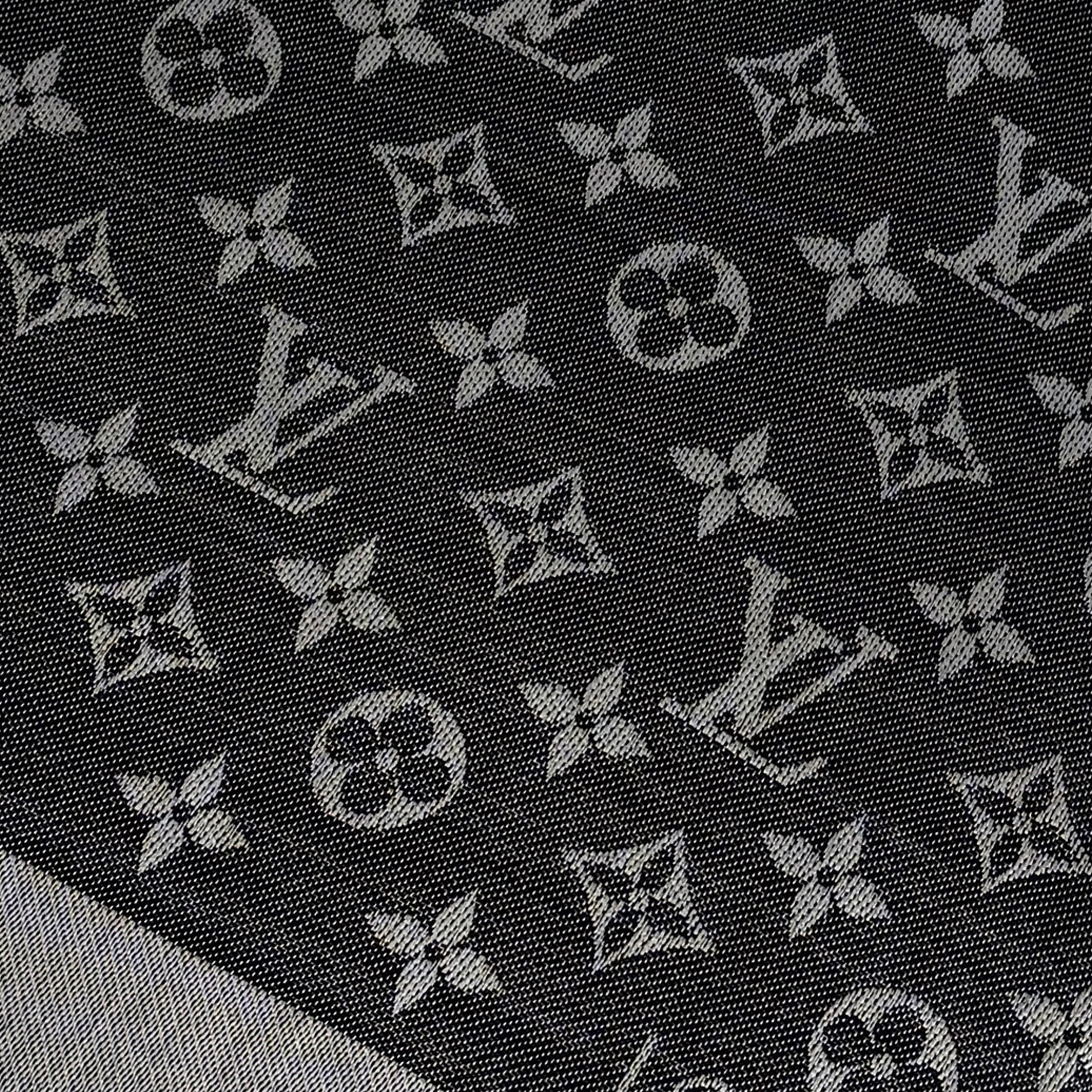 Louis Vuitton Monogram Denim Shawl Black