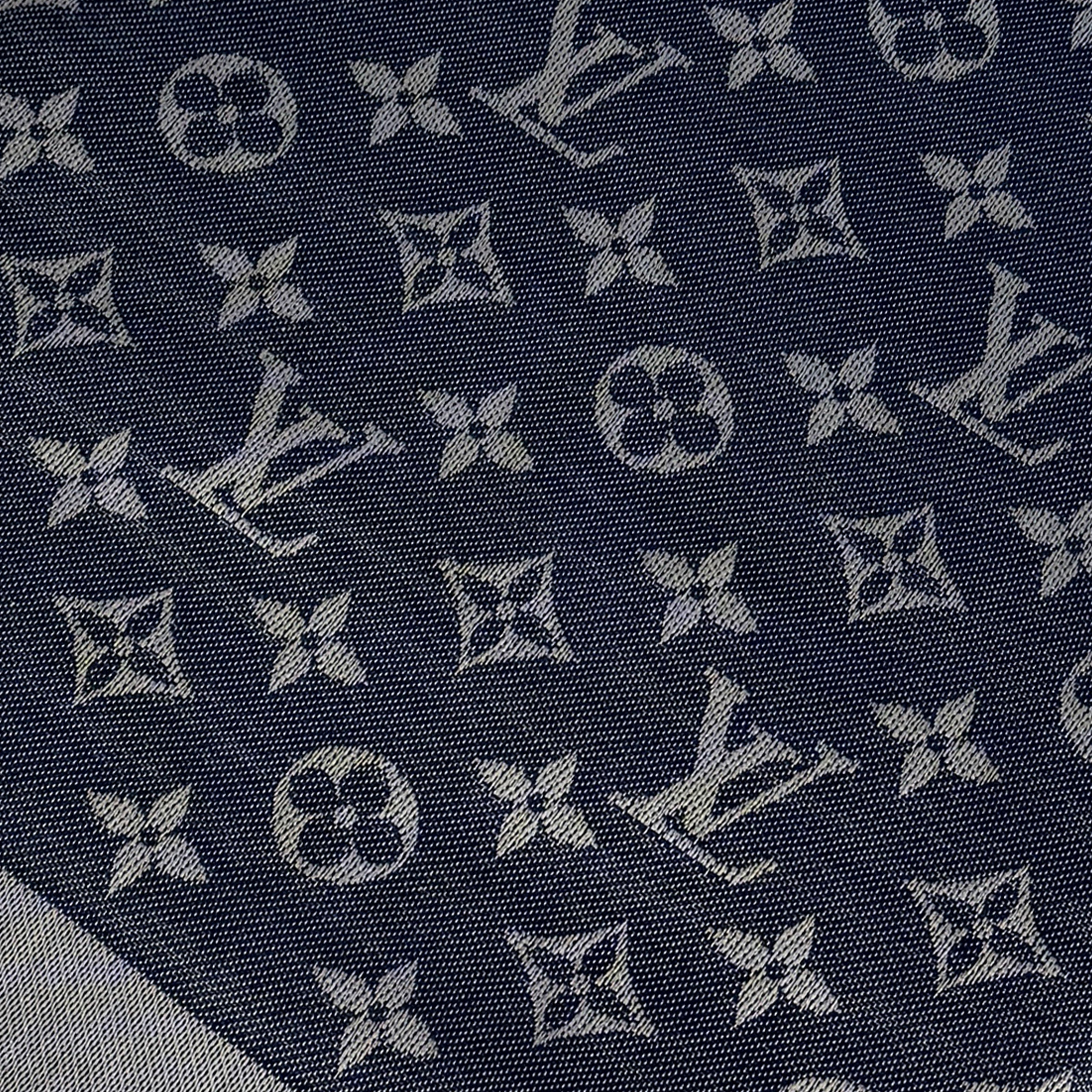 Louis Vuitton Monogram Denim Shawl Blue