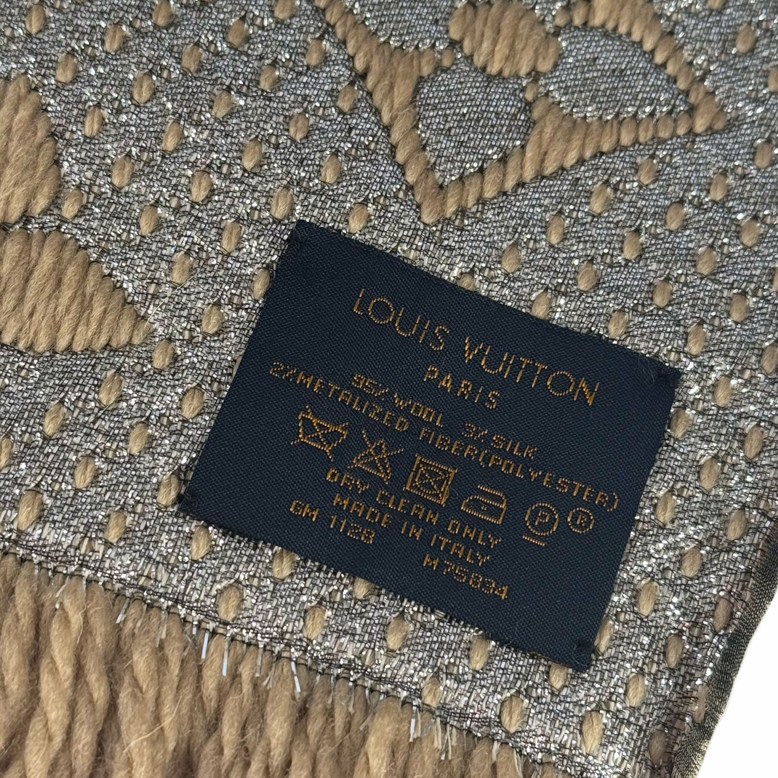 Louis Vuitton Logomania Scarf Beige