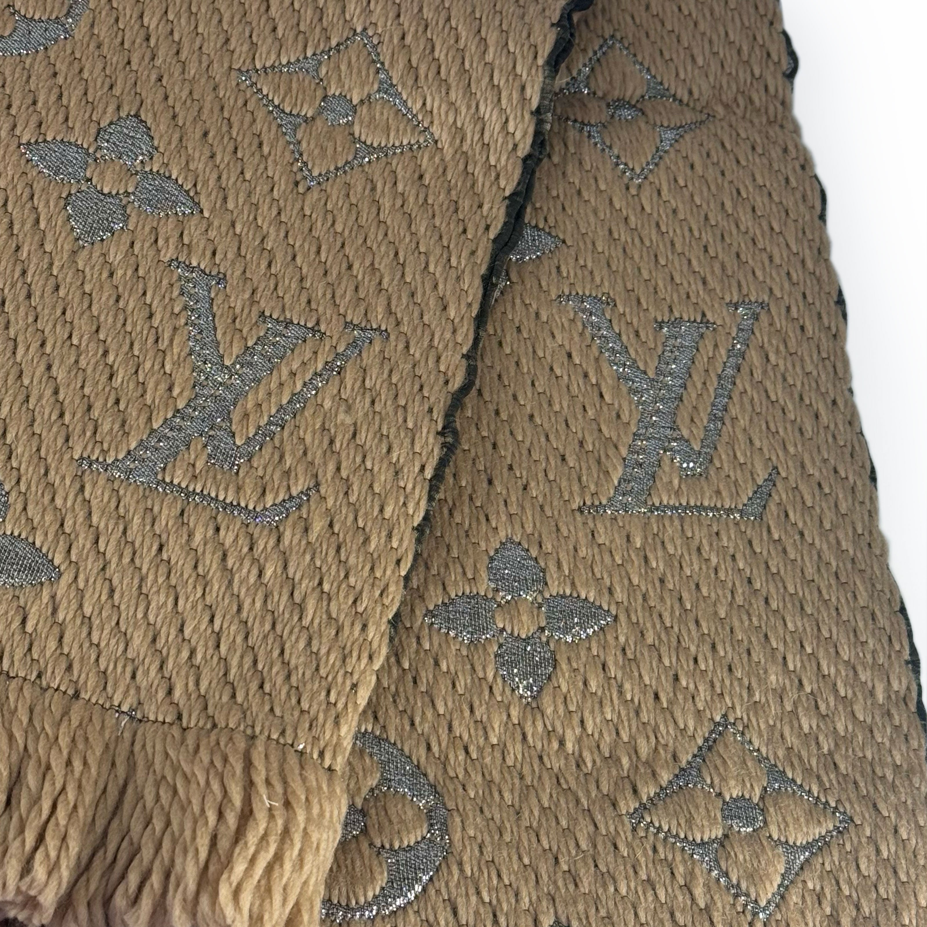 Louis Vuitton Logomania Scarf Beige