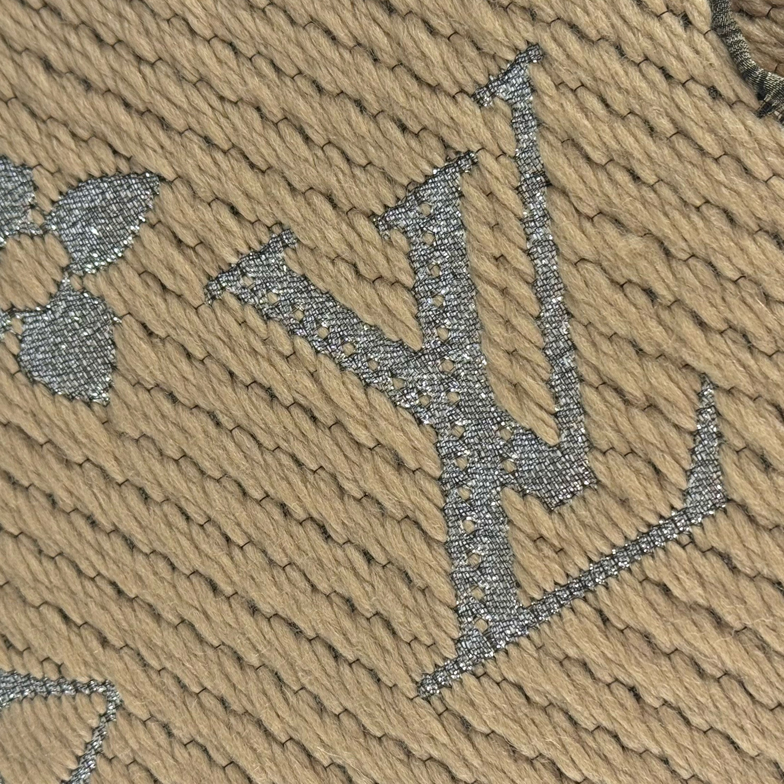 Louis Vuitton Logomania Scarf Beige
