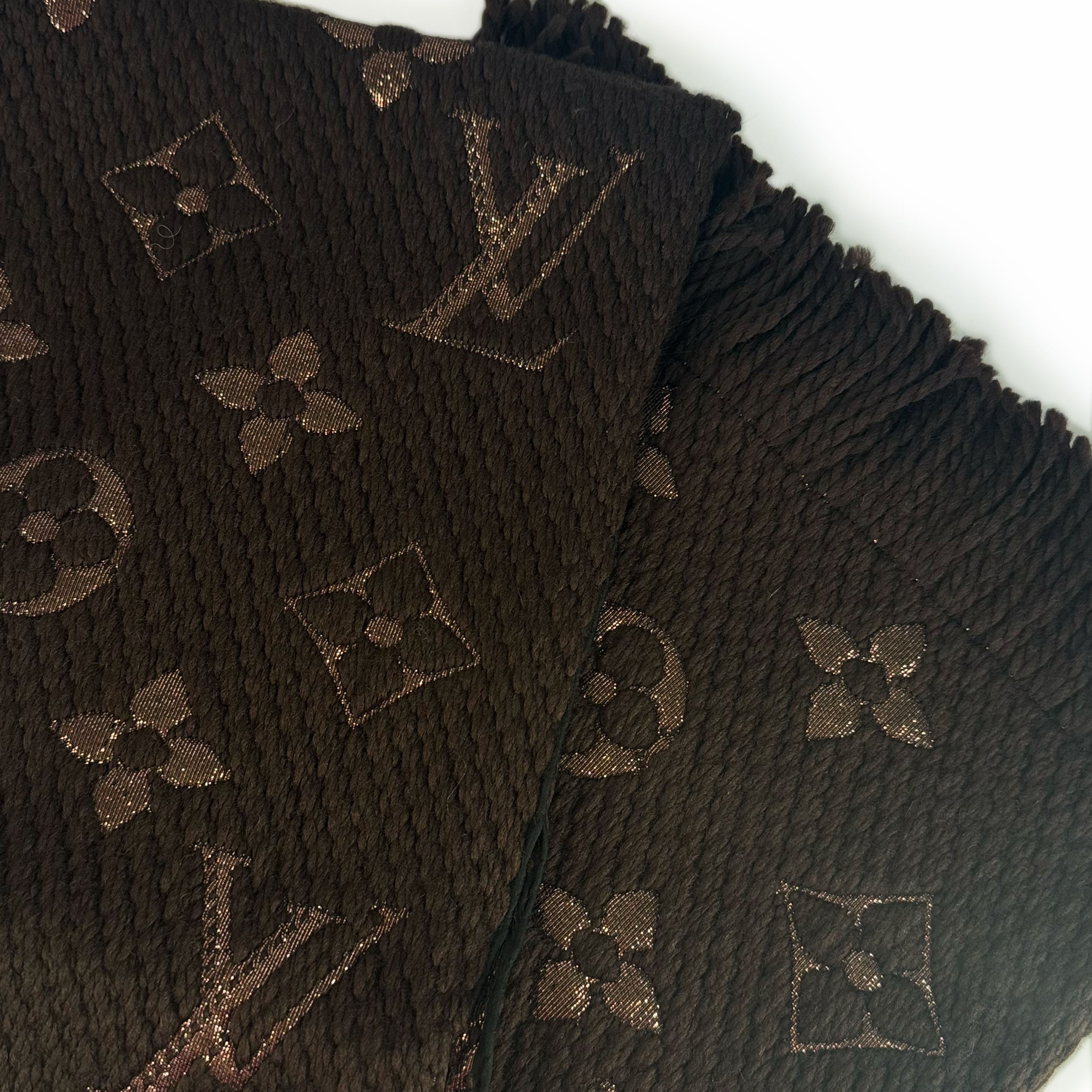 Louis Vuitton Logomania Scarf Brown