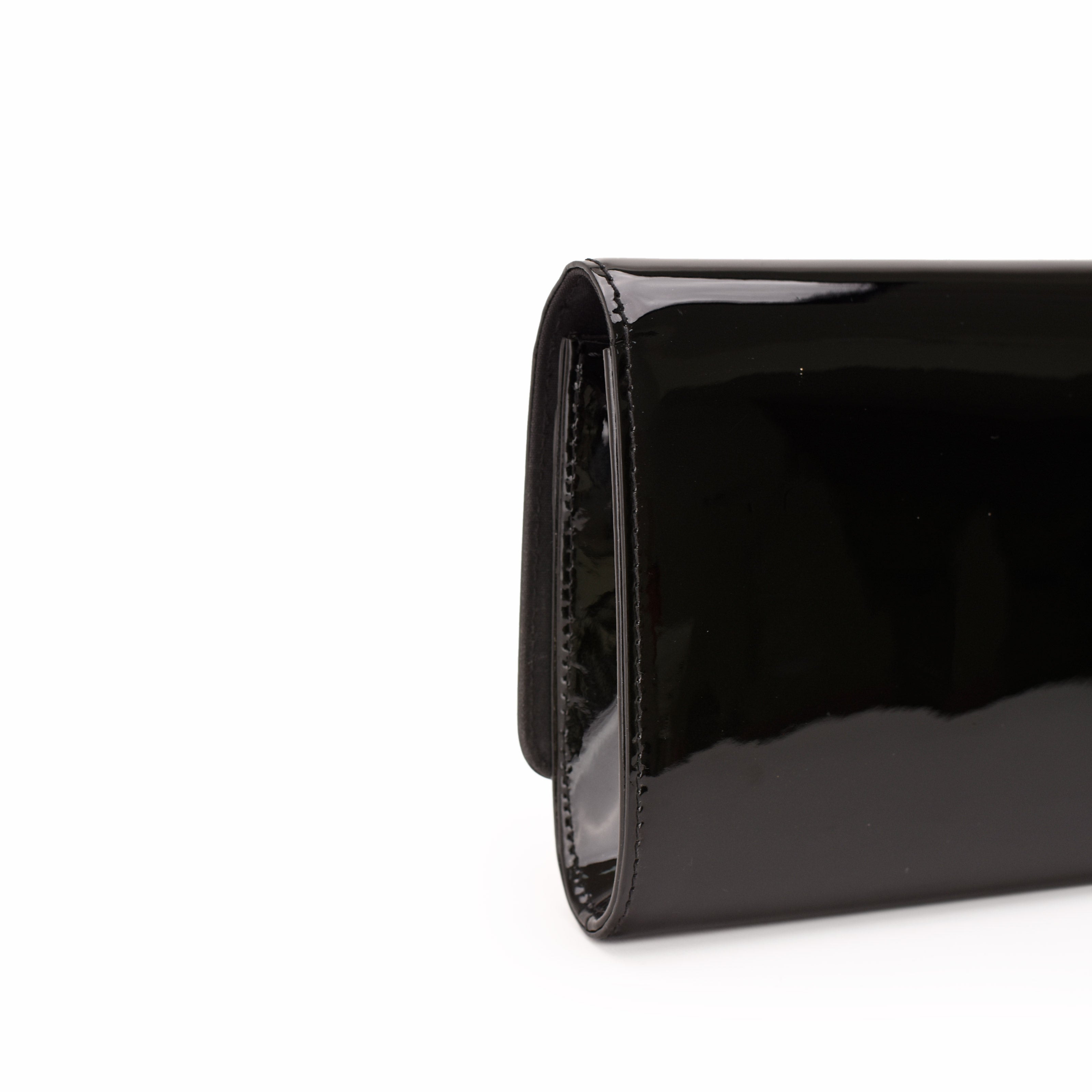 Louis Vuitton Louise Clutch Black Patent Leather