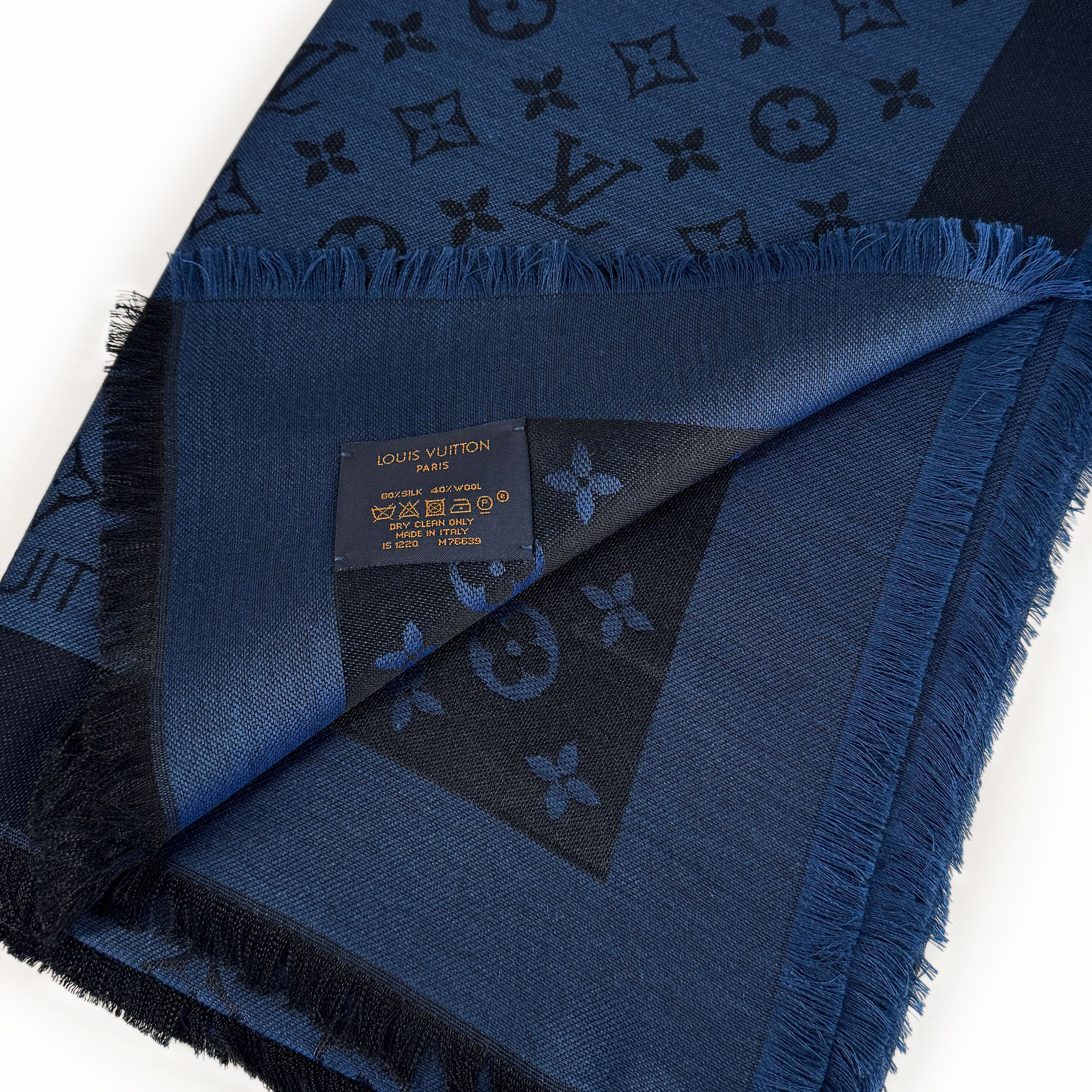 Louis Vuitton Monogram Shawl Dark Blue