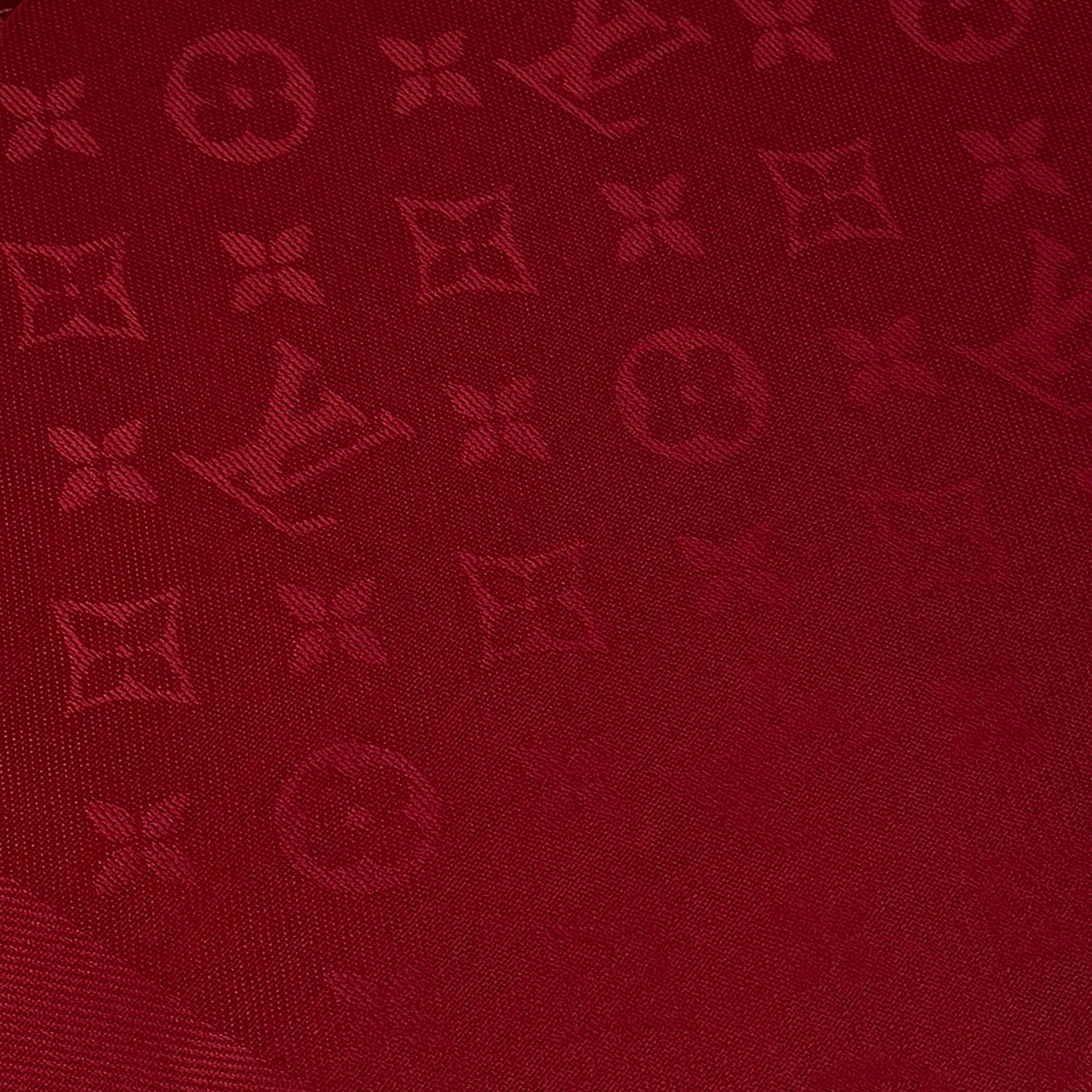 Louis Vuitton Monogram Classic Shawl Red