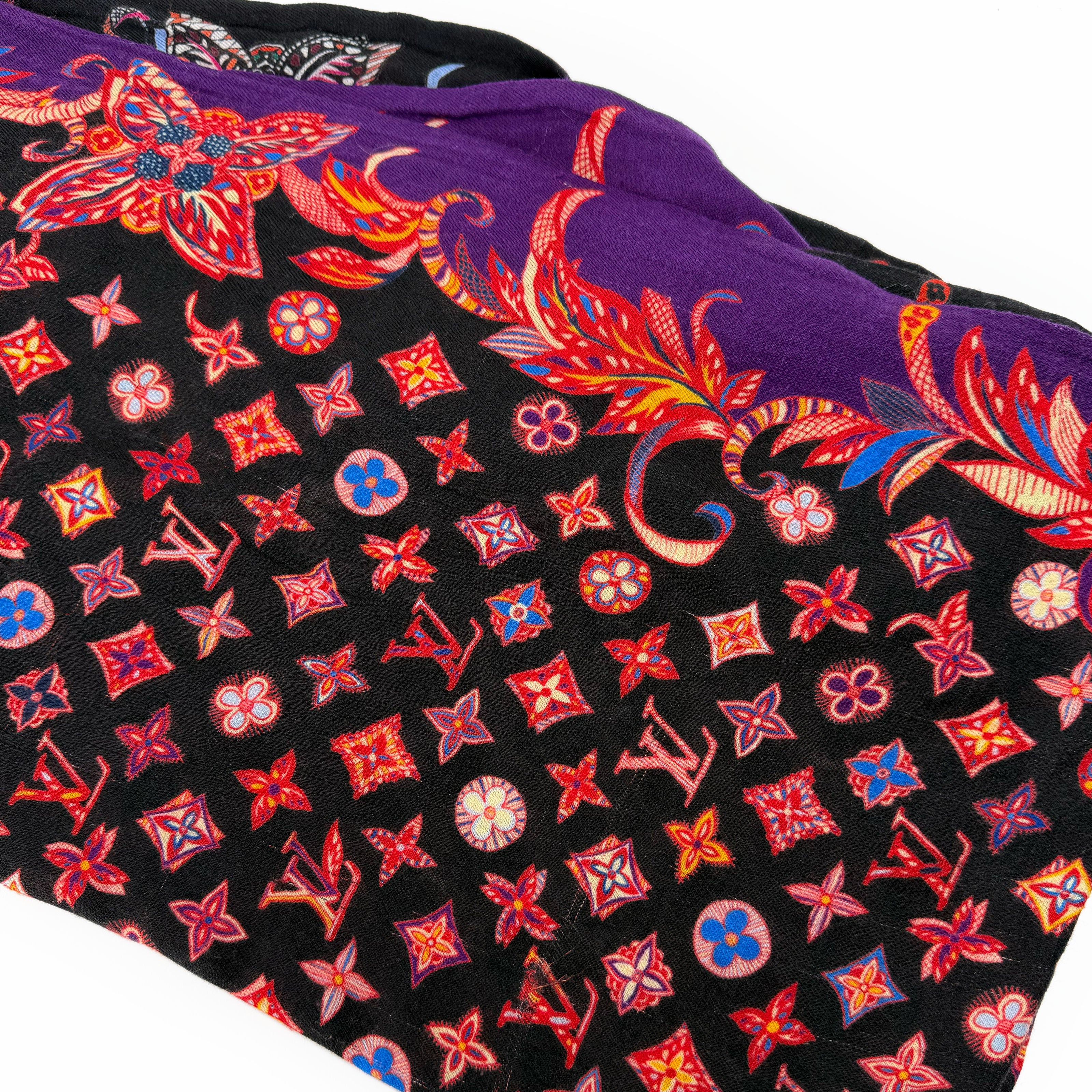 Louis Vuitton Multicolor Double Side Wool Shawl