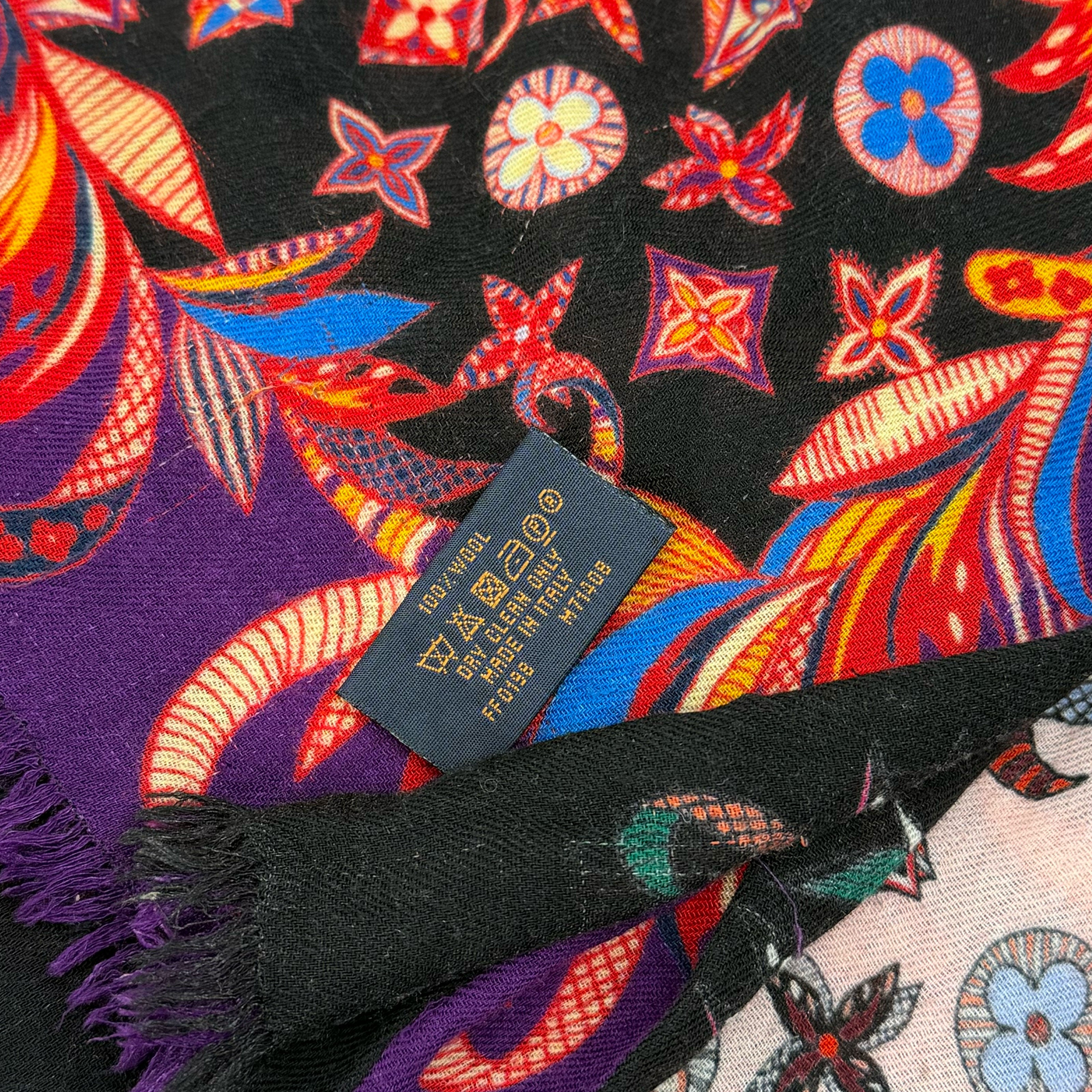 Louis Vuitton Multicolor Double Side Wool Shawl