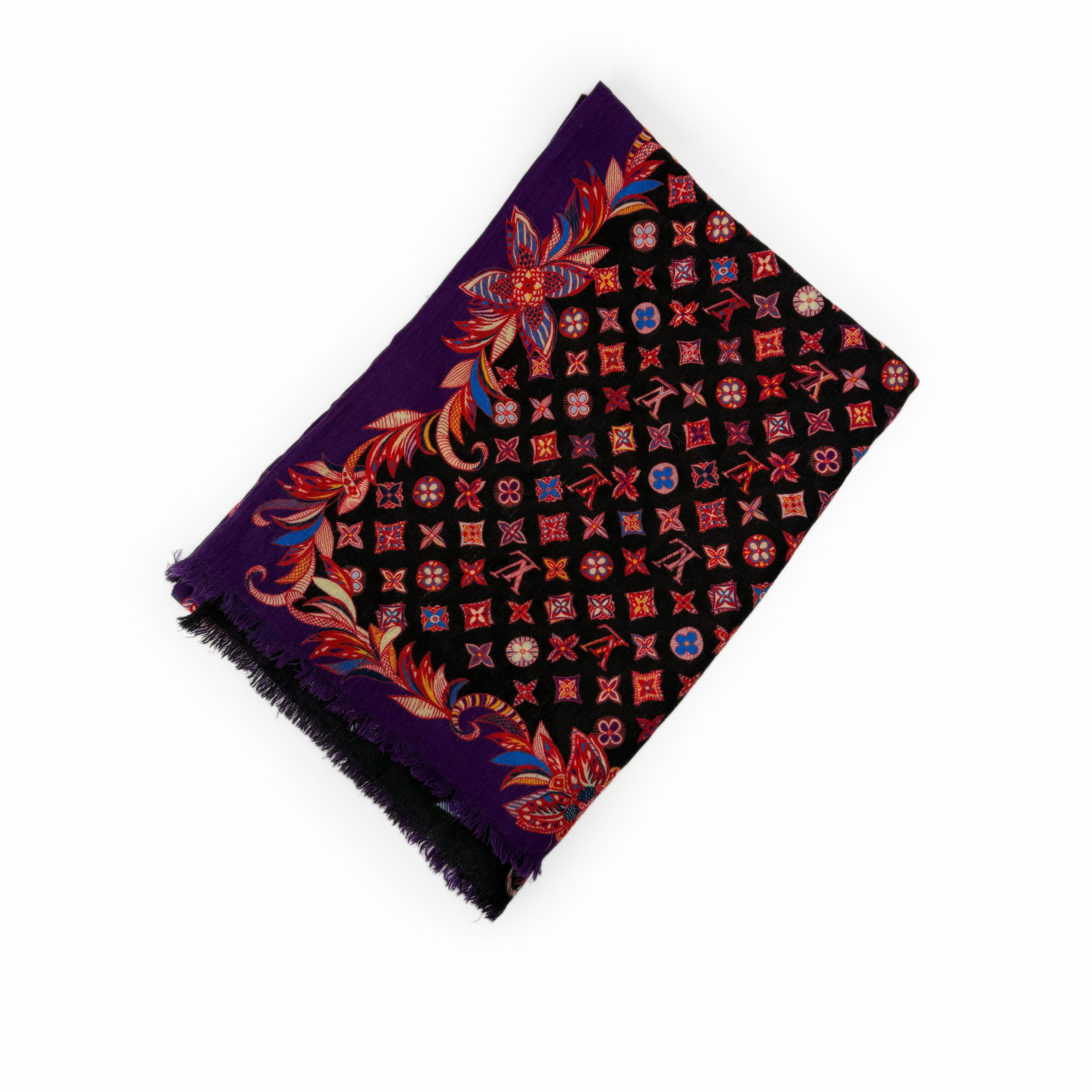 Louis Vuitton Multicolor Double Side Wool Shawl