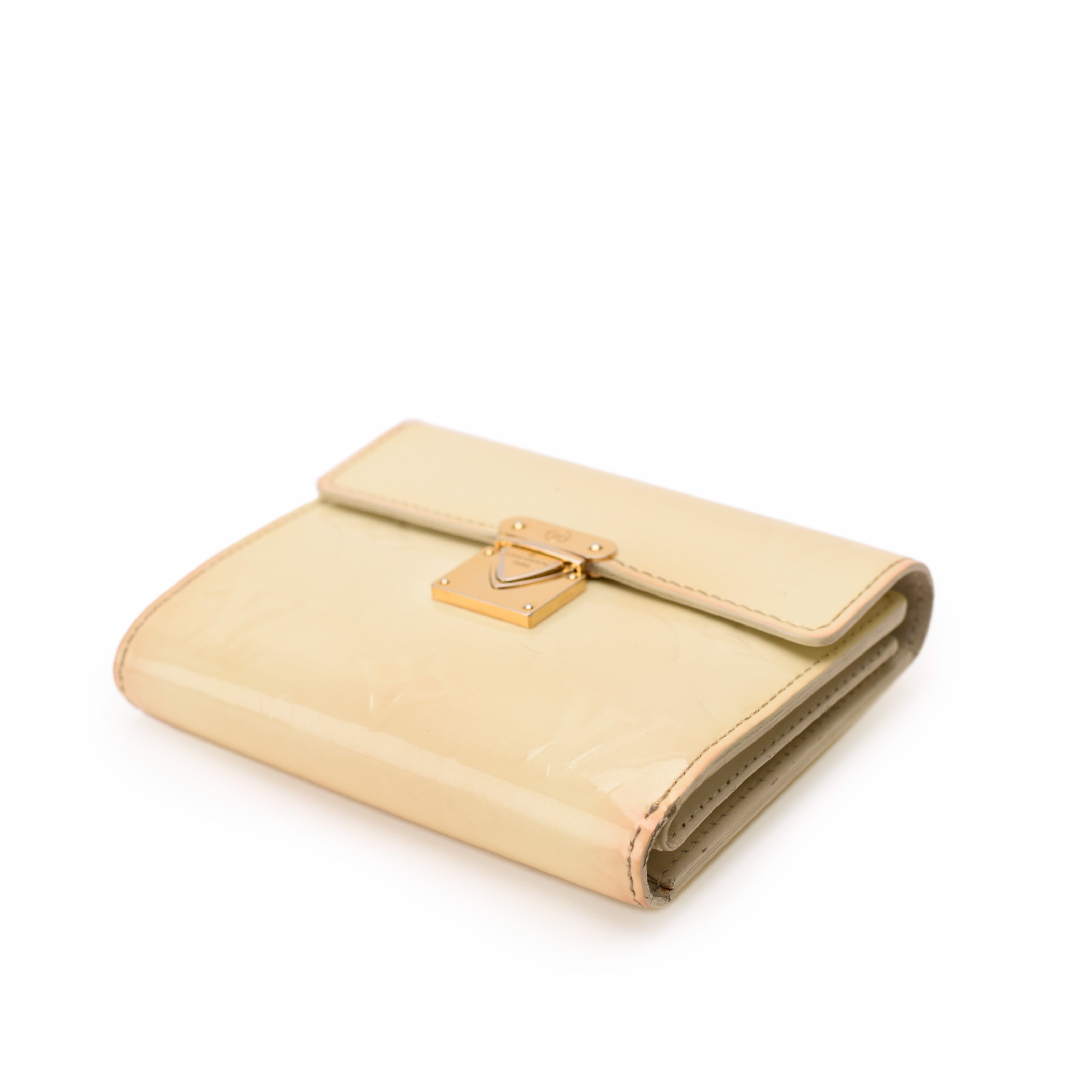 Louis Vuitton Koala Trifold Monogram Vernis Perle Wallet
