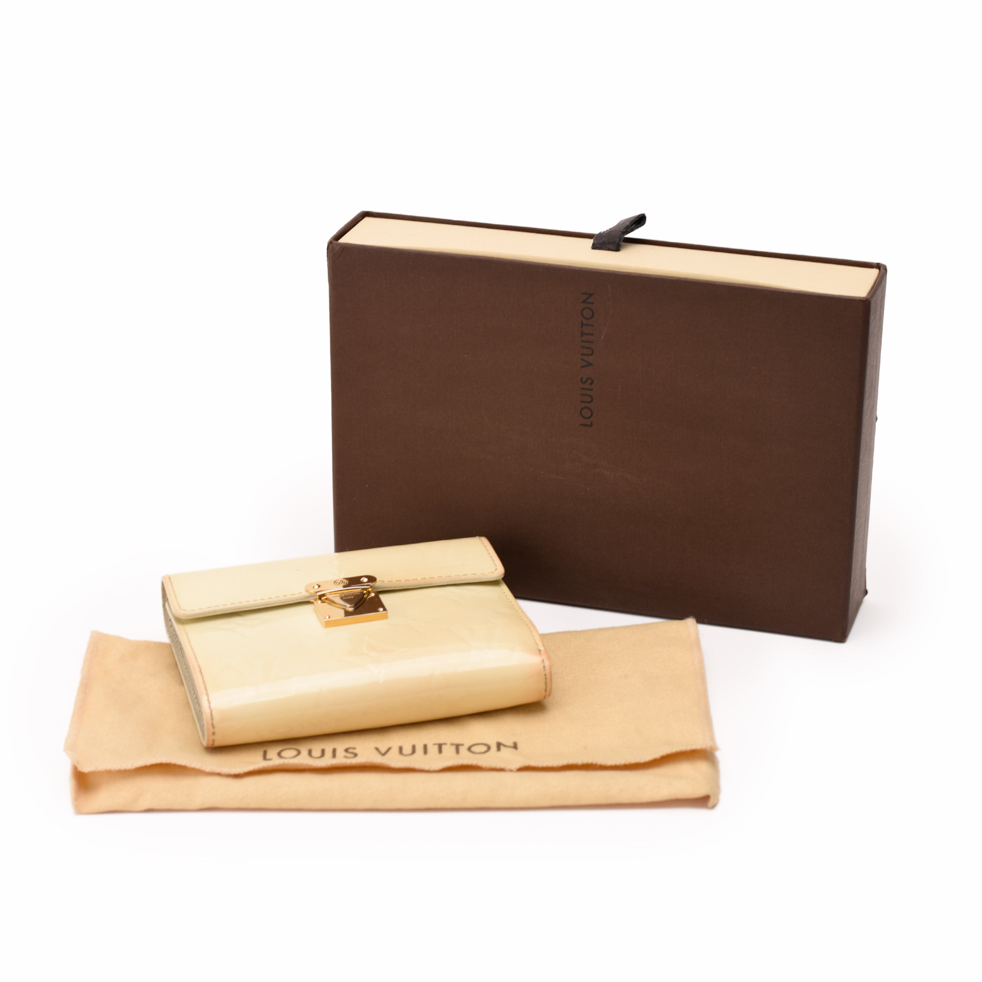 Louis Vuitton Koala Trifold Monogram Vernis Perle Wallet