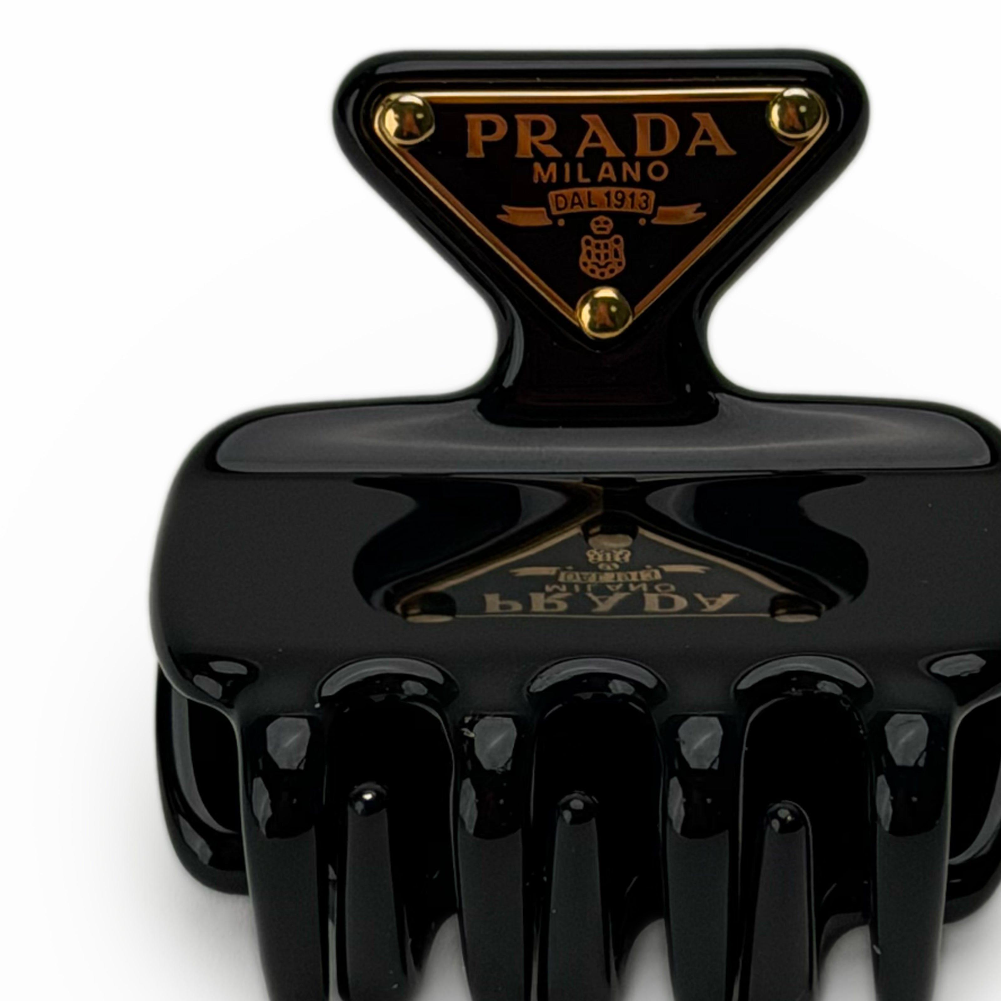 Prada Metal Claw Clip Black