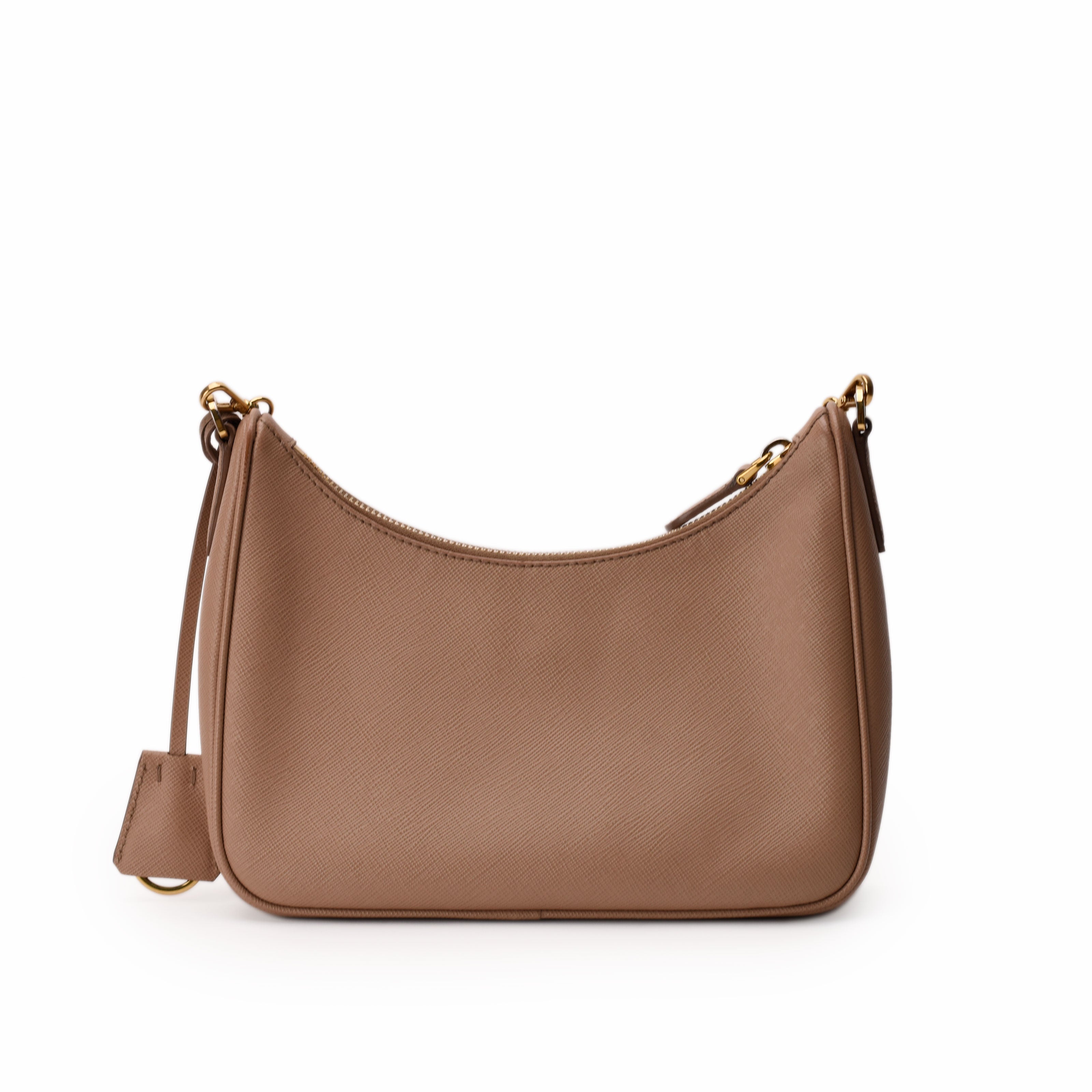 Prada Re-Edition 2005 Saffiano Leather Bag Cameo Beige