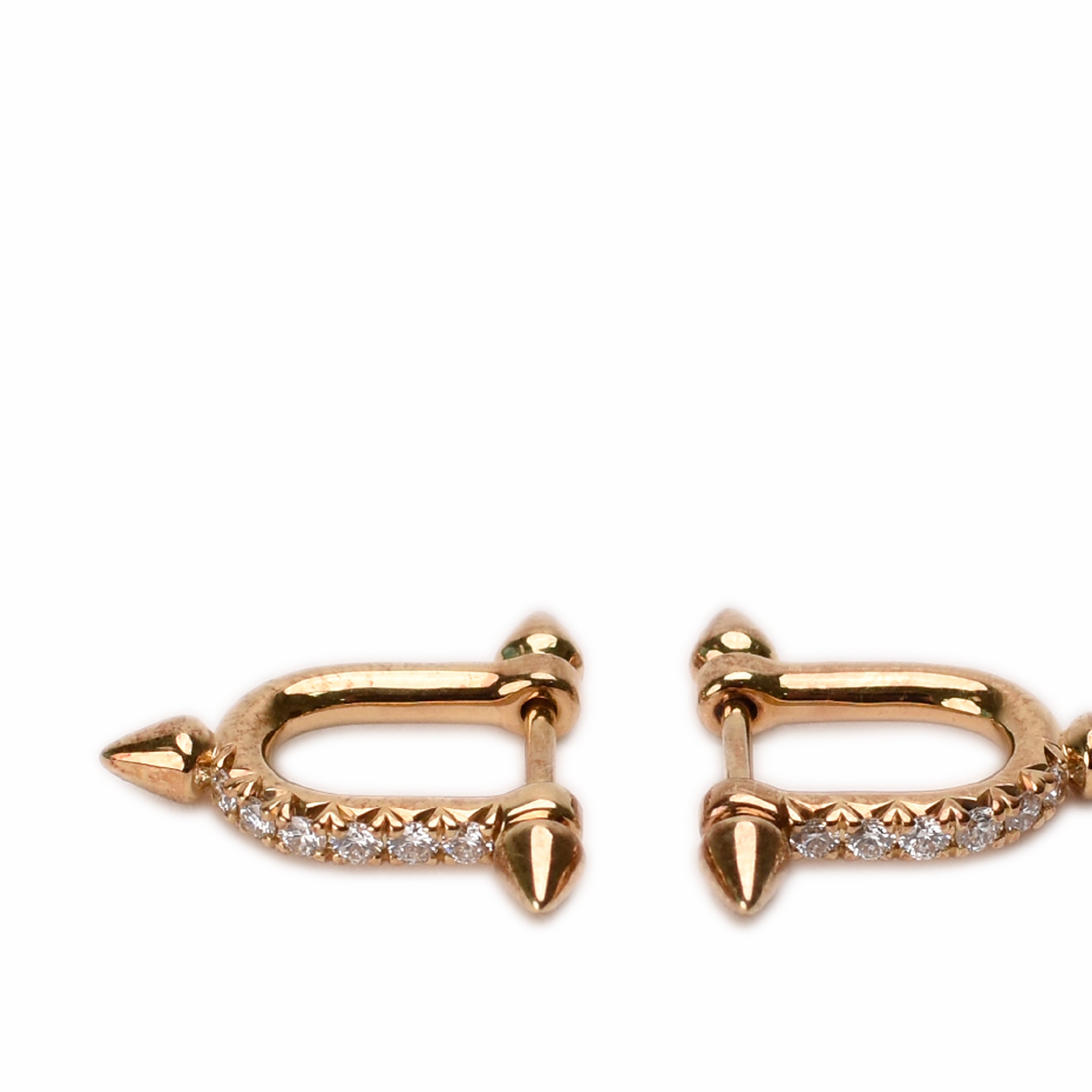 Tiffany Titan by Pharrell Williams Small Earrings in Gold with Diamonds