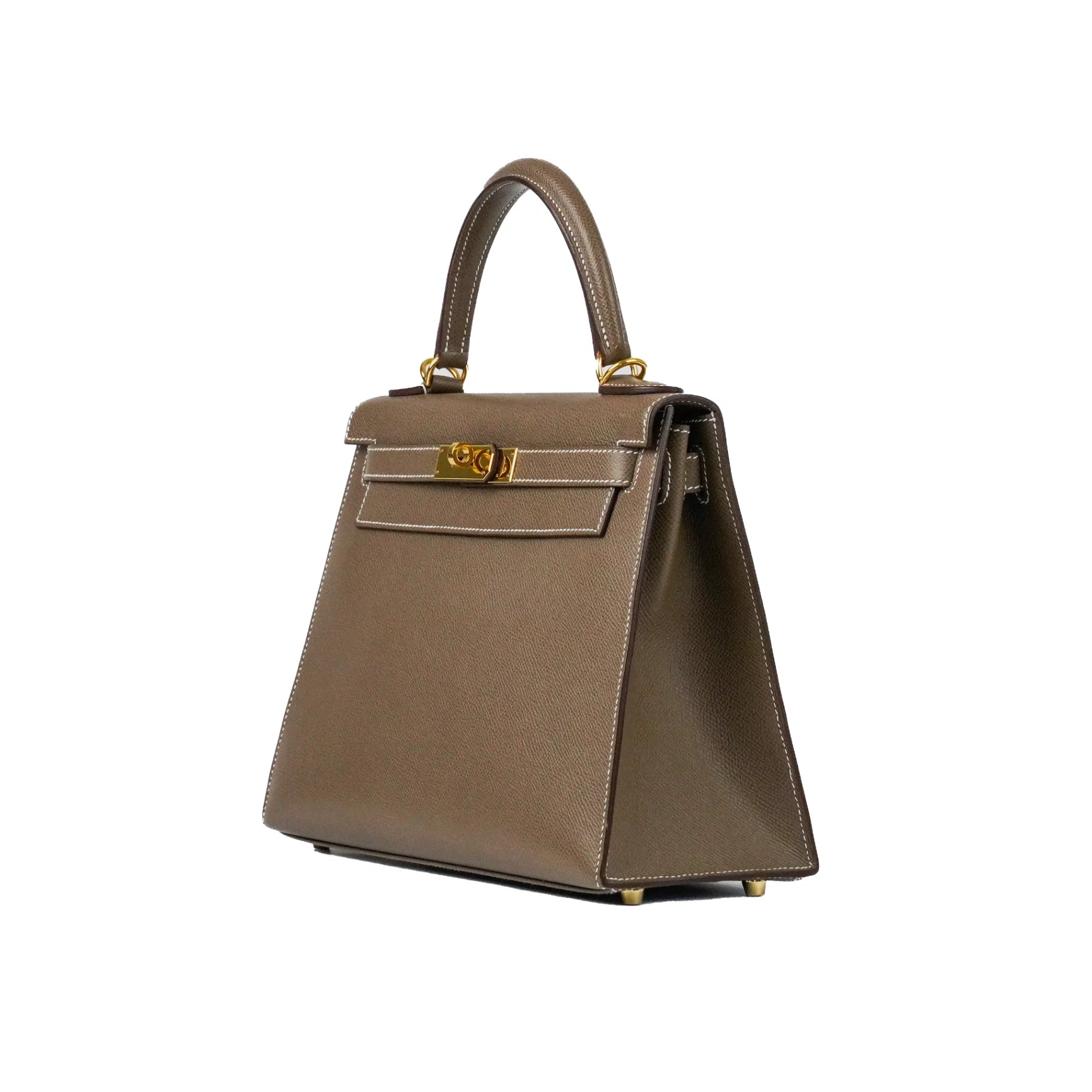 Hermès Kelly Sellier 25 Etoupe GHW