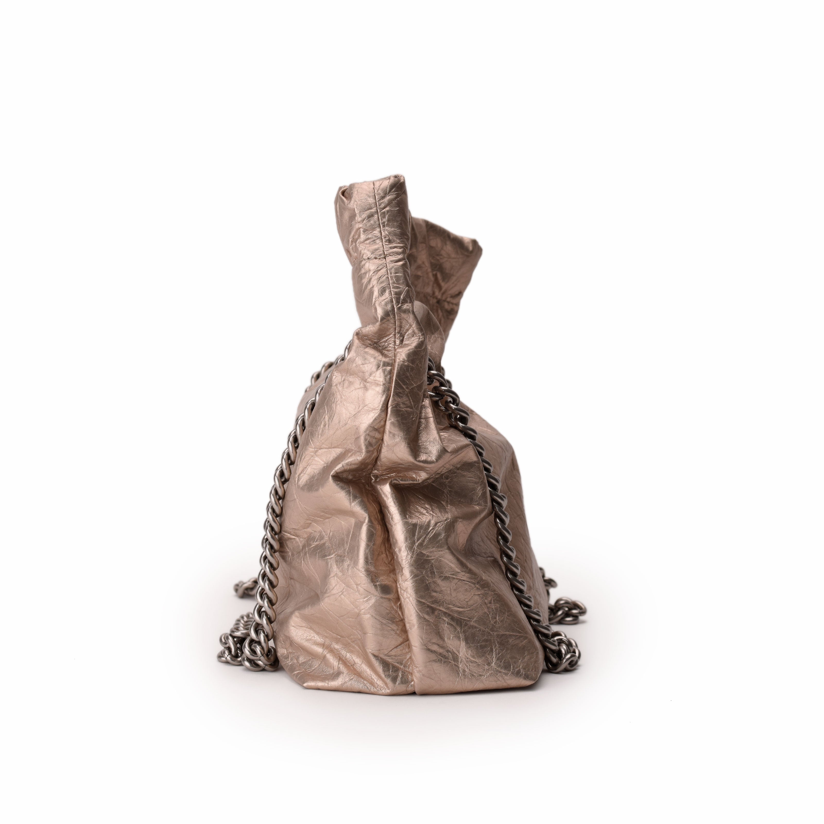Balenciaga Crush Metallic Tote Bag Small