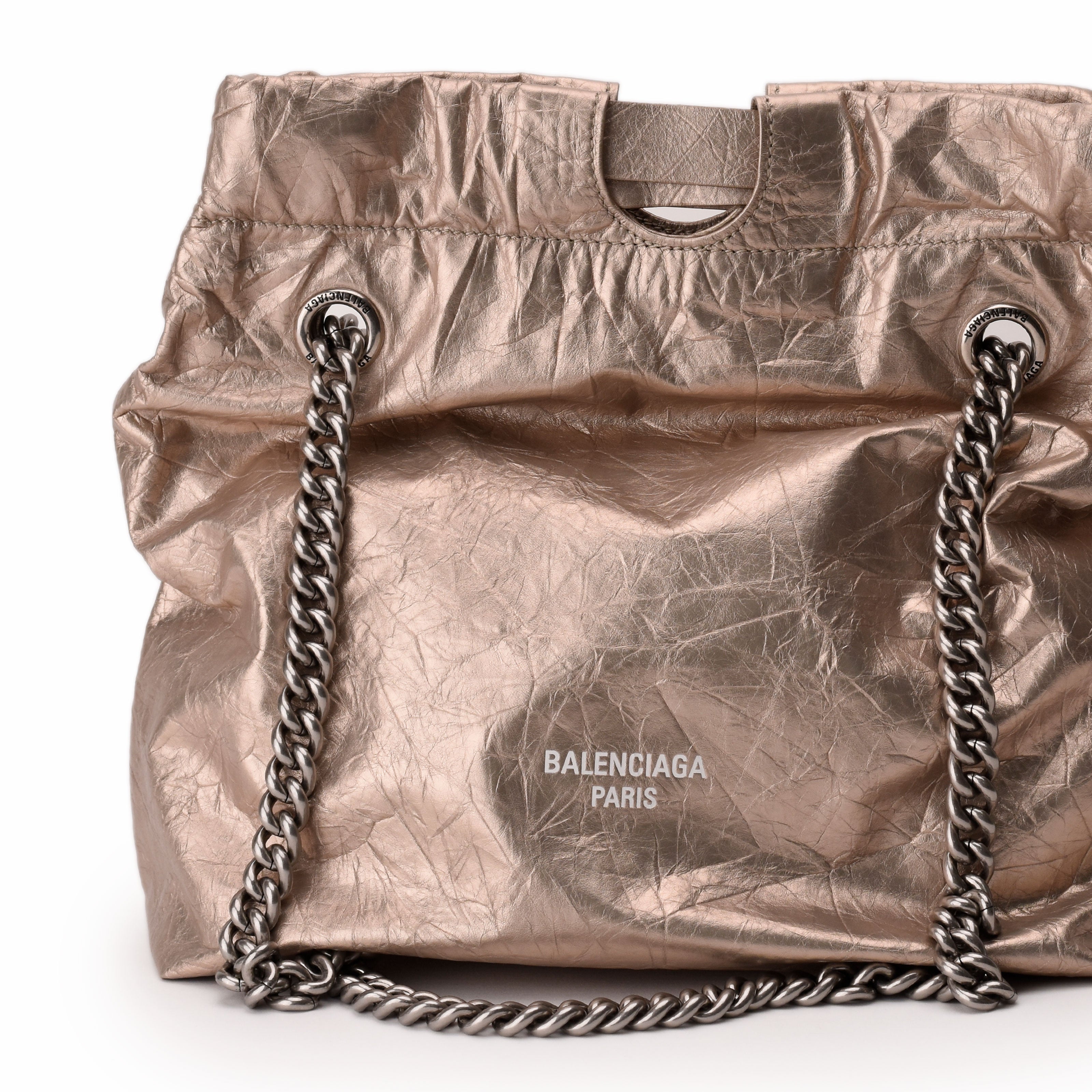 Balenciaga Crush Metallic Tote Bag Small