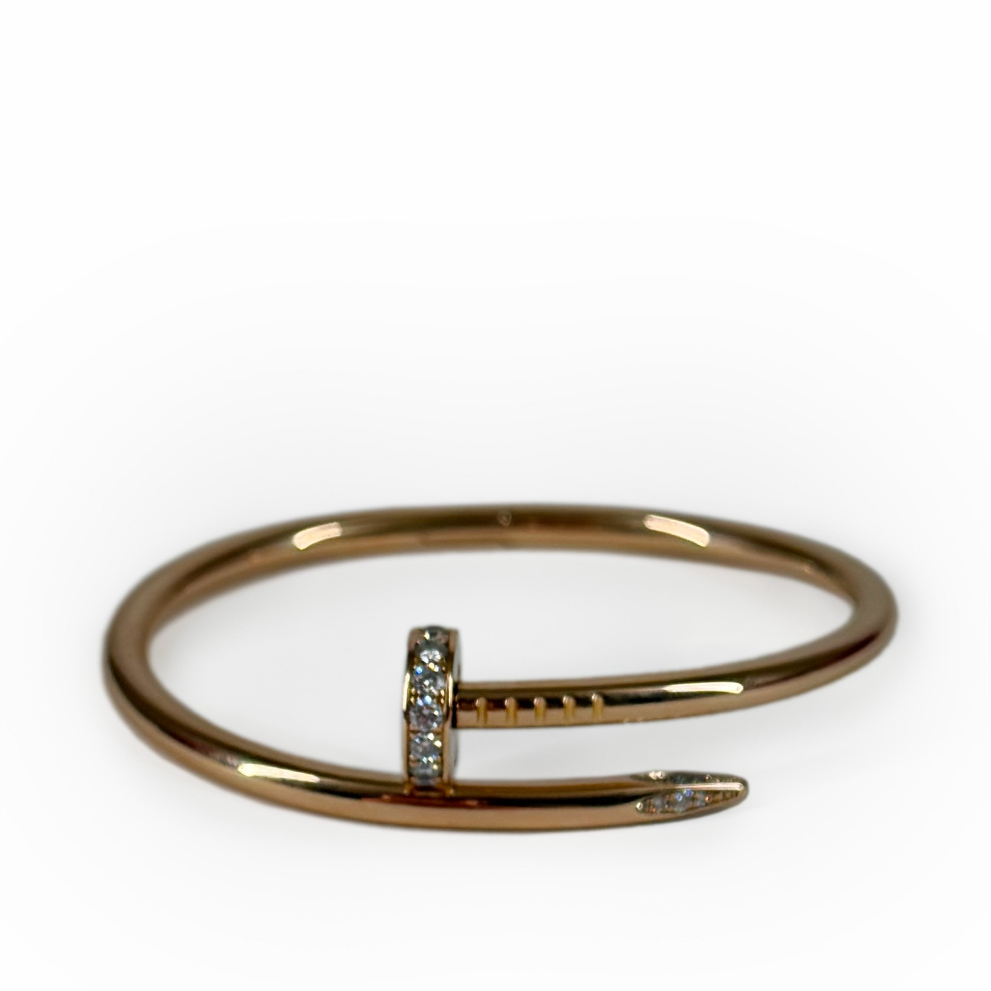 Cartier Juste Un Clou Bracelet Rose Gold Diamonds