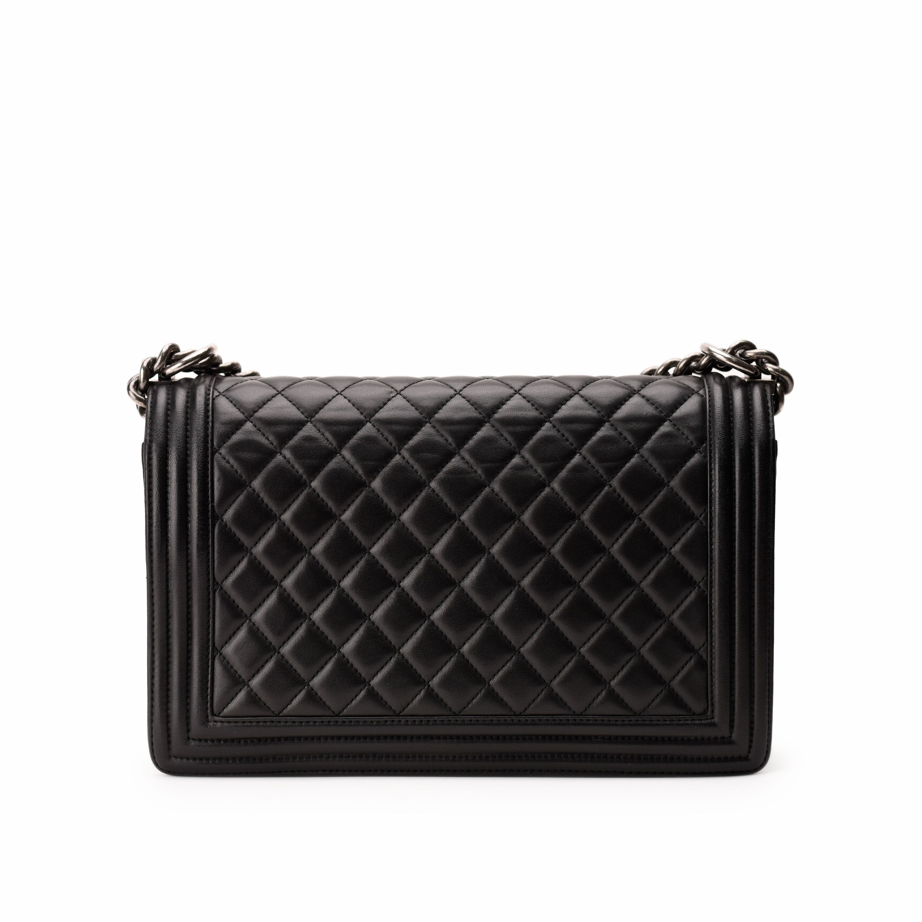 Chanel Boy New Medium Black Lambskin RHW