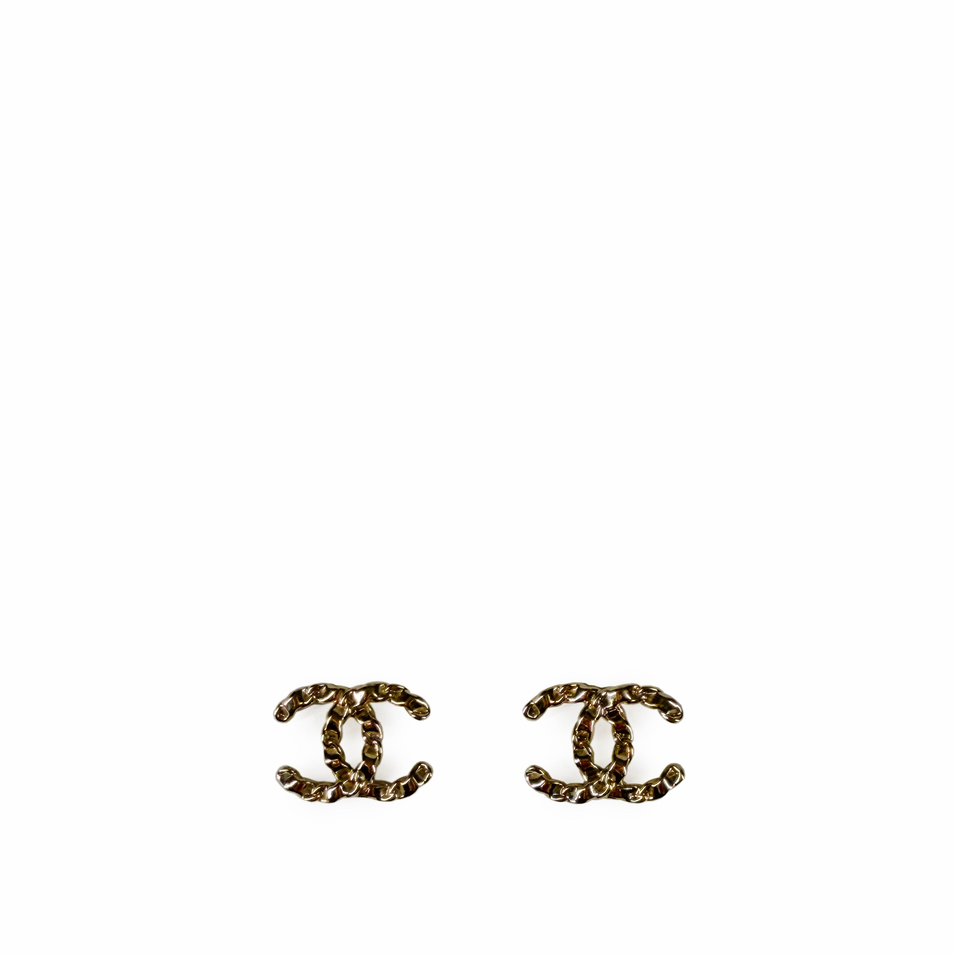 Chanel CC Chain Gold Earrings