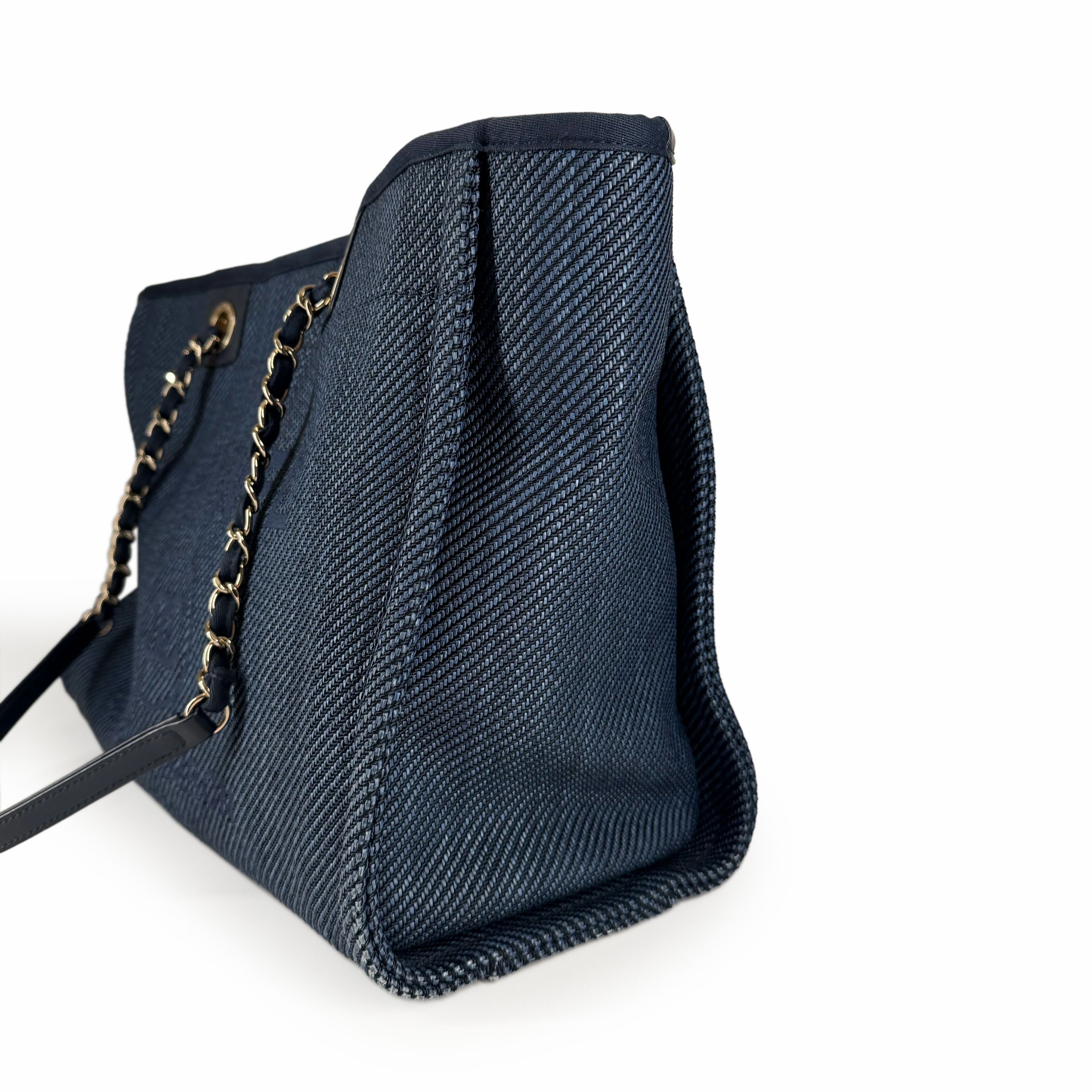 Chanel Deauville Denim Blue Tote Small